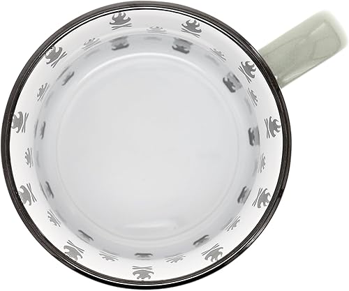 Miniatura 4 de Pavilion Gift Company - Taza de cerámica Camp Mode de 18 onzas, color verde con acabado moteado, taza de café duradera de pared gruesa estilo