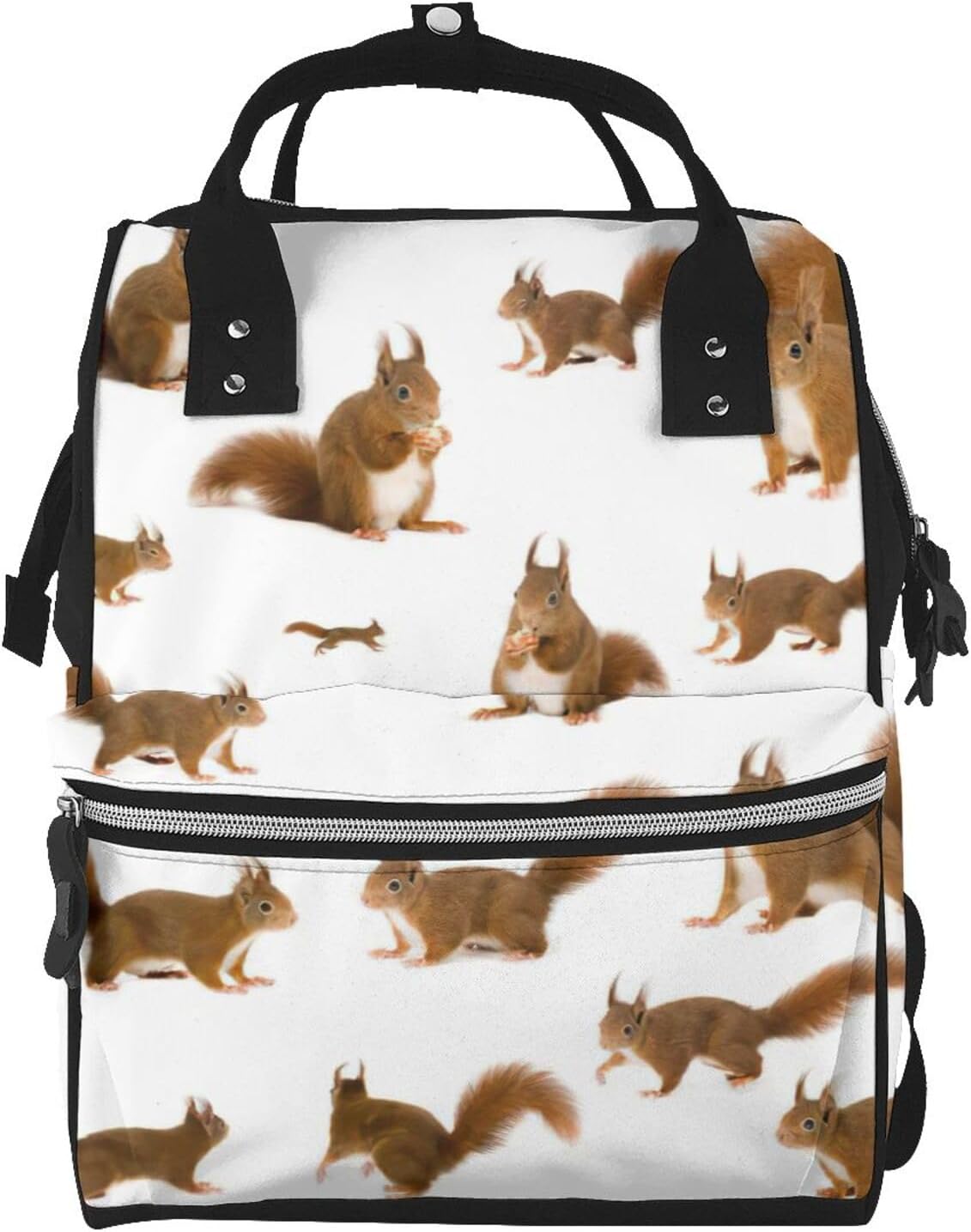 Elegant Cute Squirrel Print Mummy backpack Large, Waterproof,Adjustable Straps for Outdoor Activities
