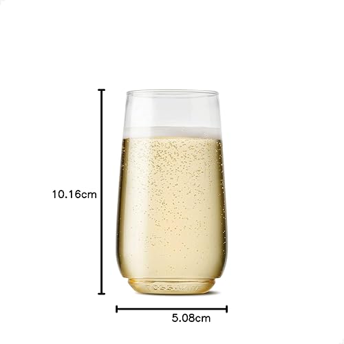 Miniatura 10 de TOSSWARE flauta de vidrio de champaña y el catado de 6 ozJuego de 48sin BPA sofisticadas reciclablesdesechables de plástico inastillable Lote de 48