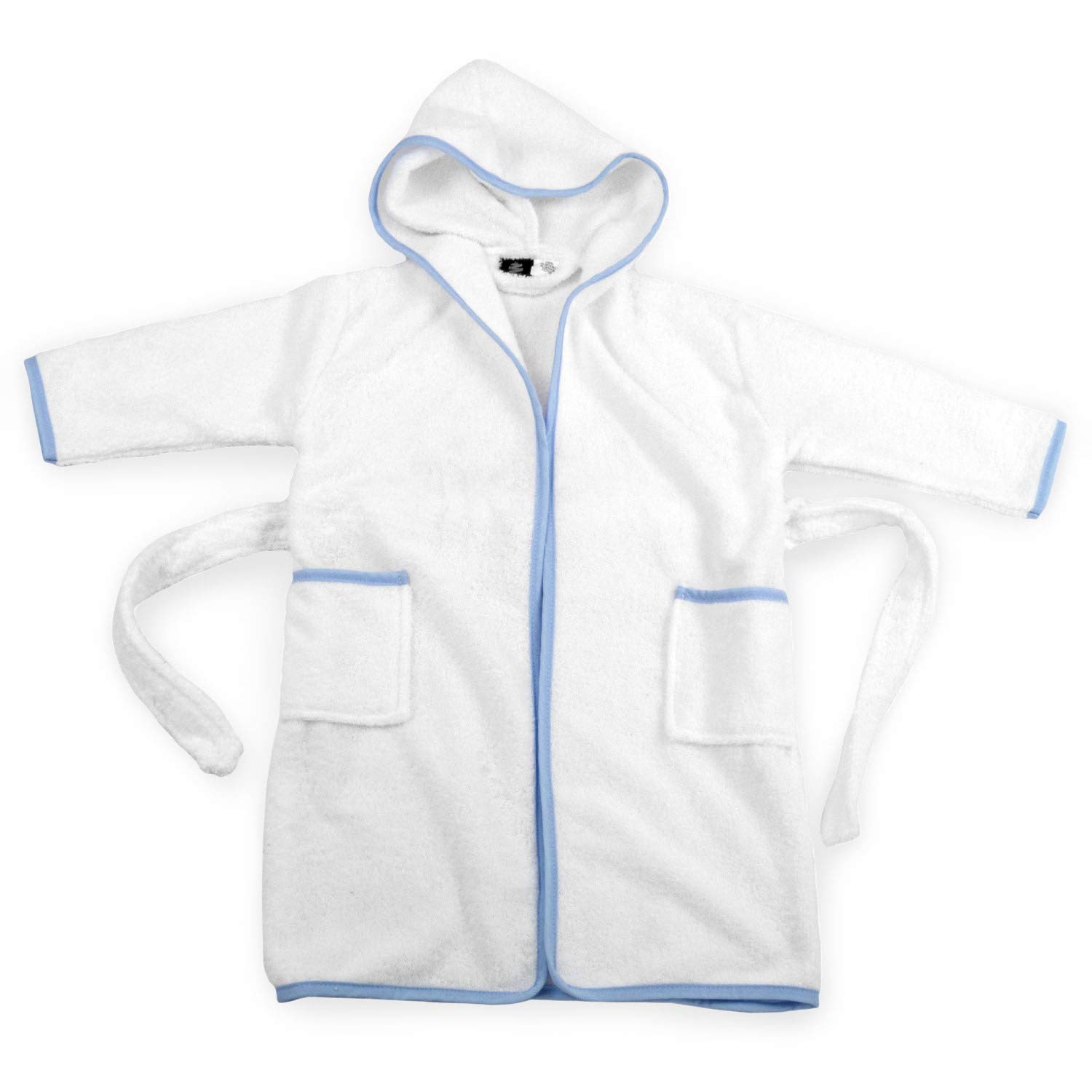 BGEUROPE - Juego de baño para bebé, diseño de estrellas, color azul blanco Talla:Set of 4 Pieces (Bathrobe - 2)