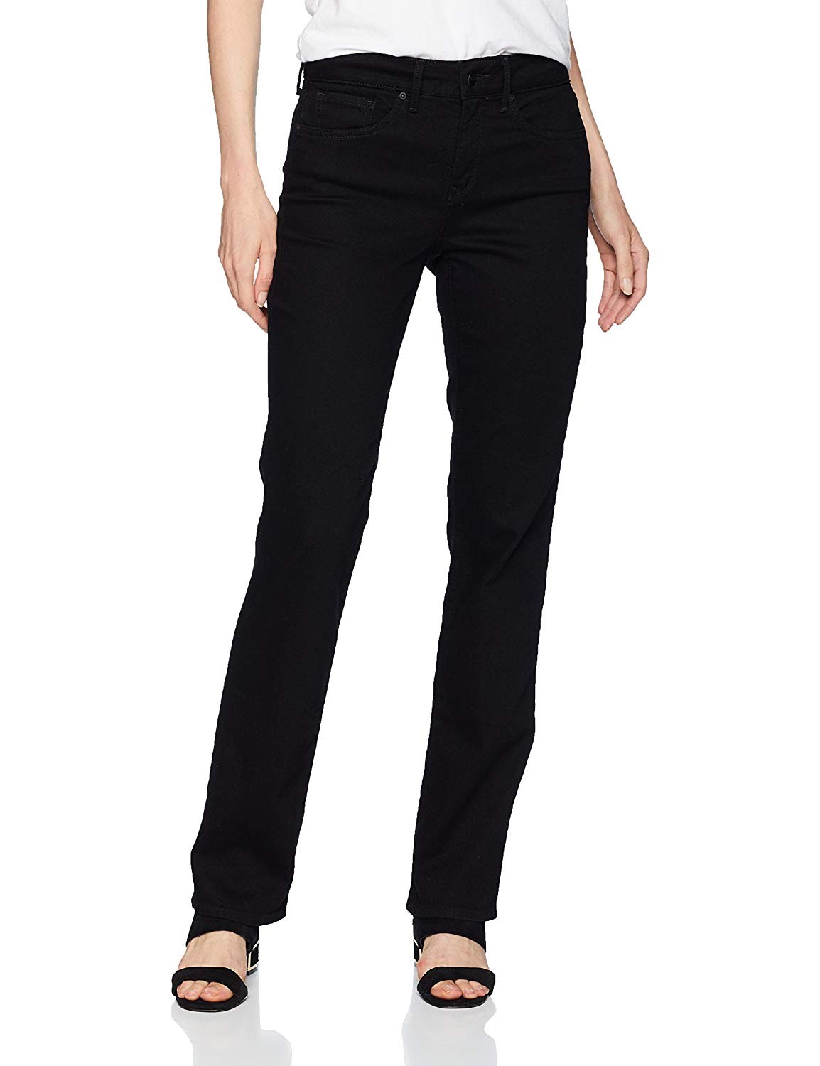NYDJ womens Marilyn Straight Denim jeans, Black Bdm, 12 US — view 46