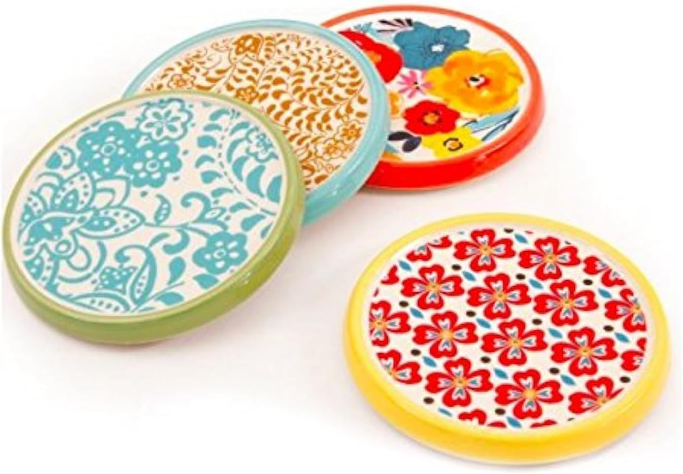 The Pioneer WomanFlea Market Coasters - Set of 4 - Colorful Florals