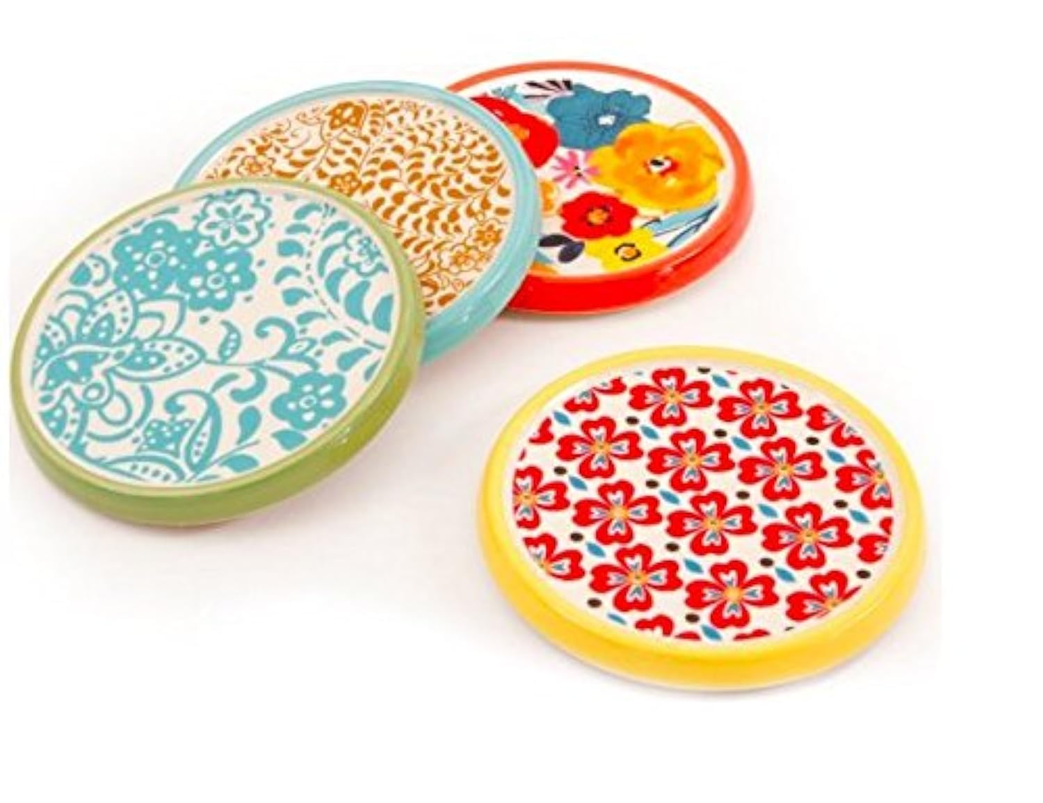 The Pioneer WomanFlea Market Coasters - Set of 4 - Colorful Florals