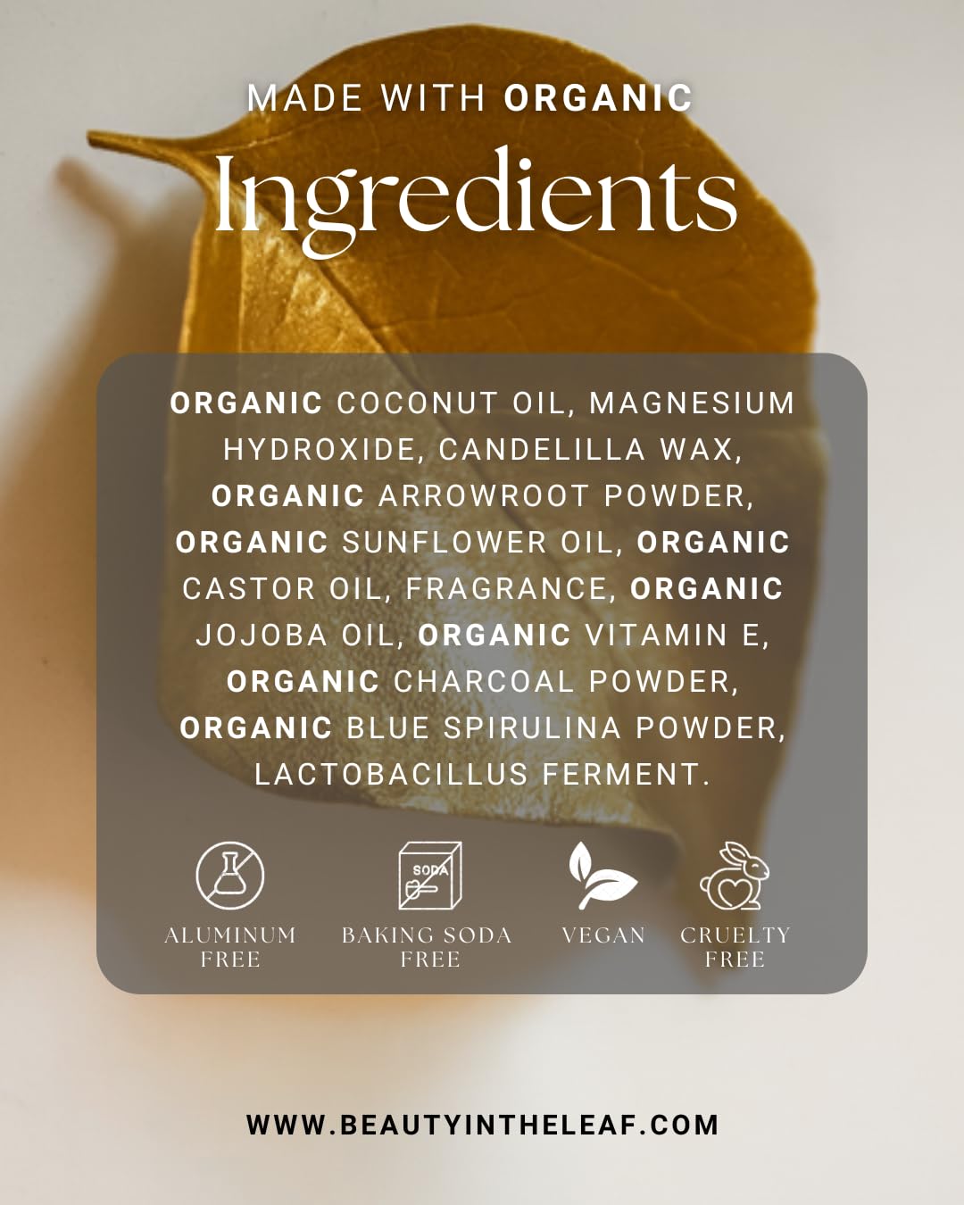 The Indigo Stick Natural Deodorant | Made in USA with Organic Ingredients | Aluminum-Free | 100% Vegan | Sandalwood Citrus Scent | Detoxifying Charcoal & Probiotic Odor Control Formula | 20% MORE - Image 4