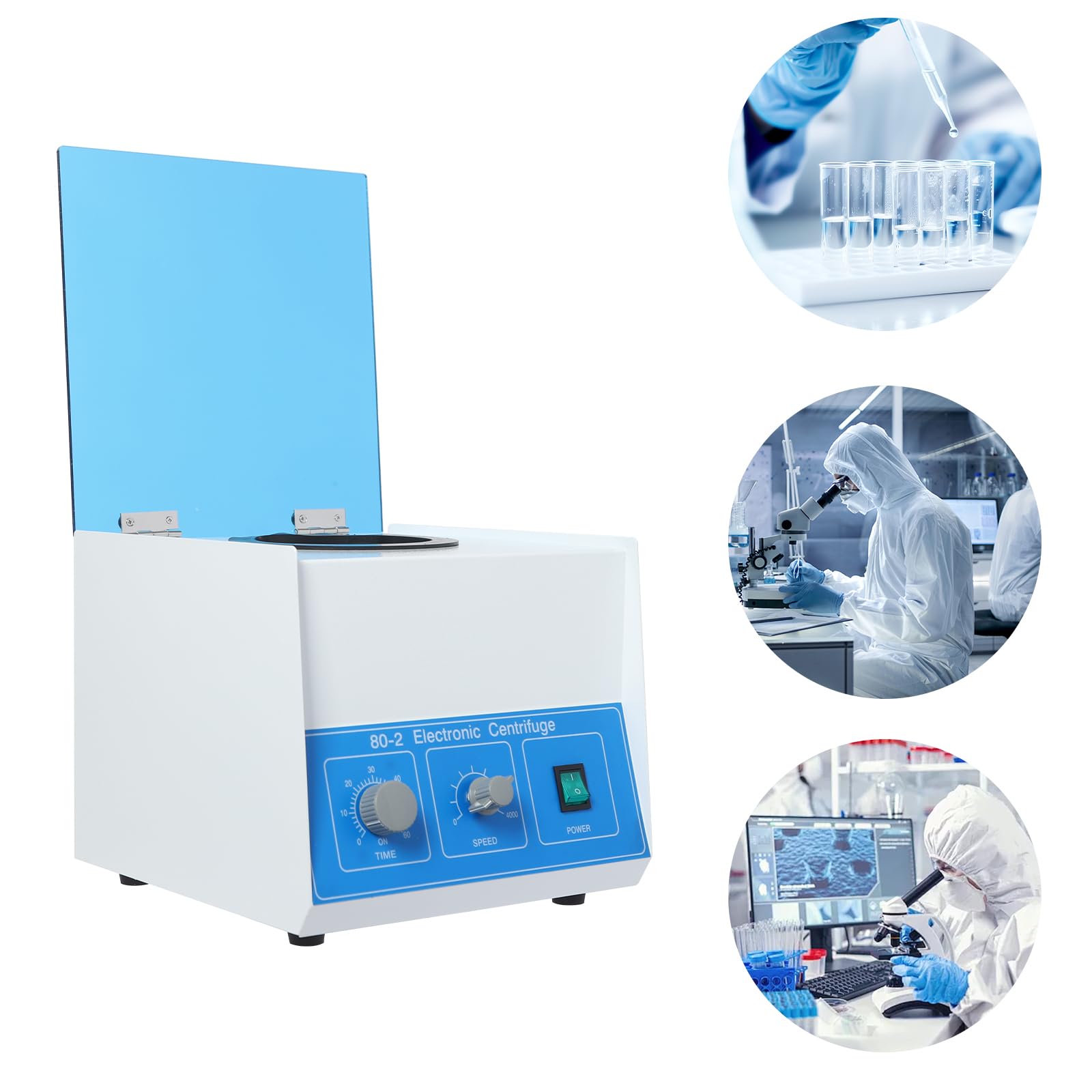 Centrífuga de laboratorio 12 x 20 ml de mesa 0-4000 rpm 0-60 min de laboratorio centrífuga para la separación de muestras, análisis cualitativo