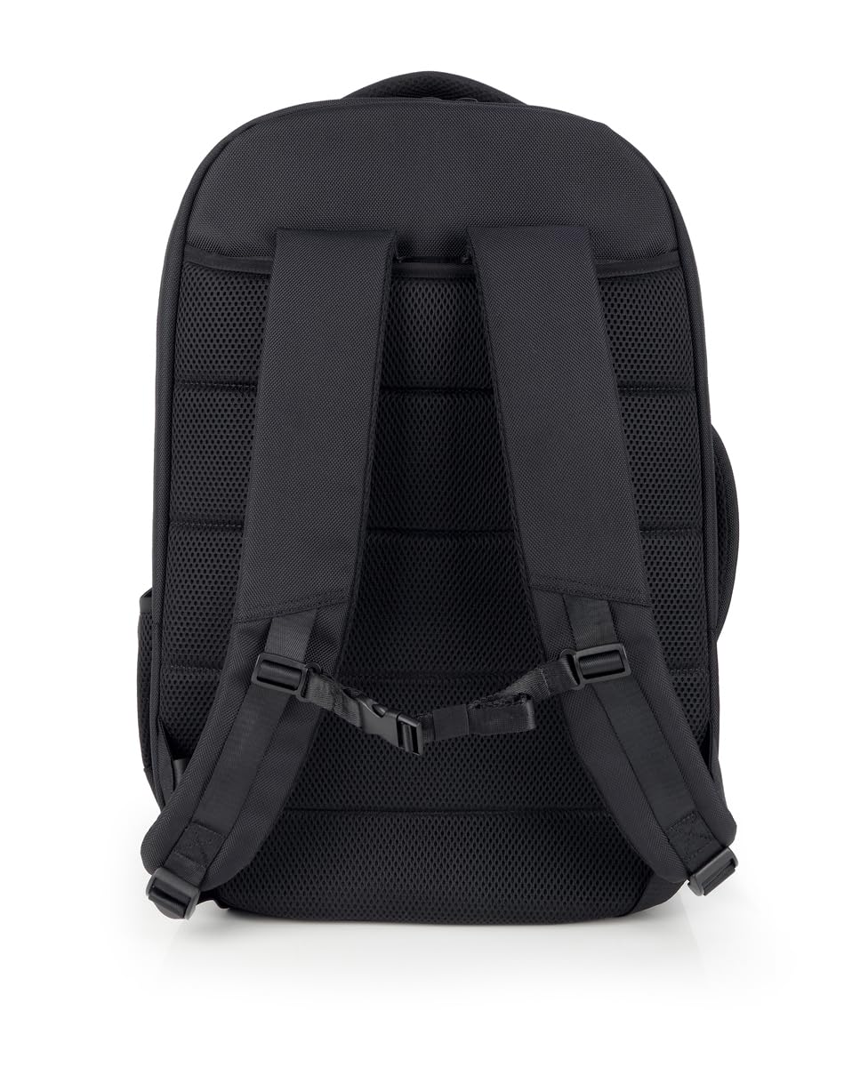 Gabol - Mochila Impermeable para Portátil 17,3" Pixel 35x55x20 cm - Capacidad 36/45L - 2 Compartimentos y Cinturón Ajustable al Pecho - Diseño Español en Poliéster Resinado y Libre de PVC - Negro