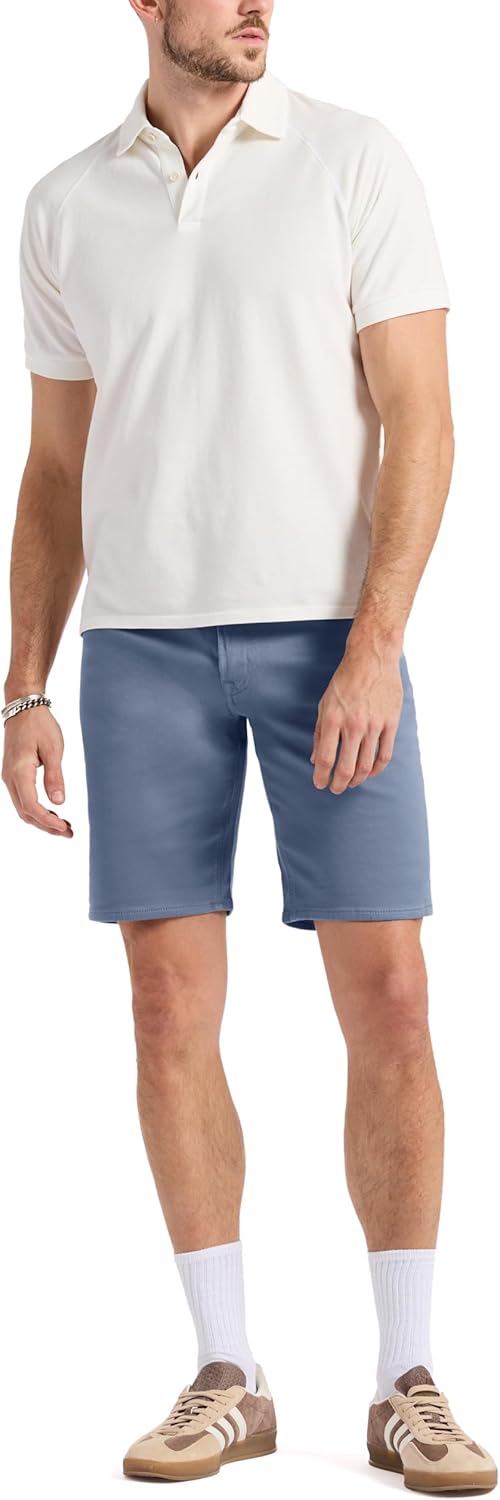 Buffalo David Bitton Mens Non-Denim Relaxed Straight Dean French Terry Shorts with Cotton Blend Stretch - Image 4
