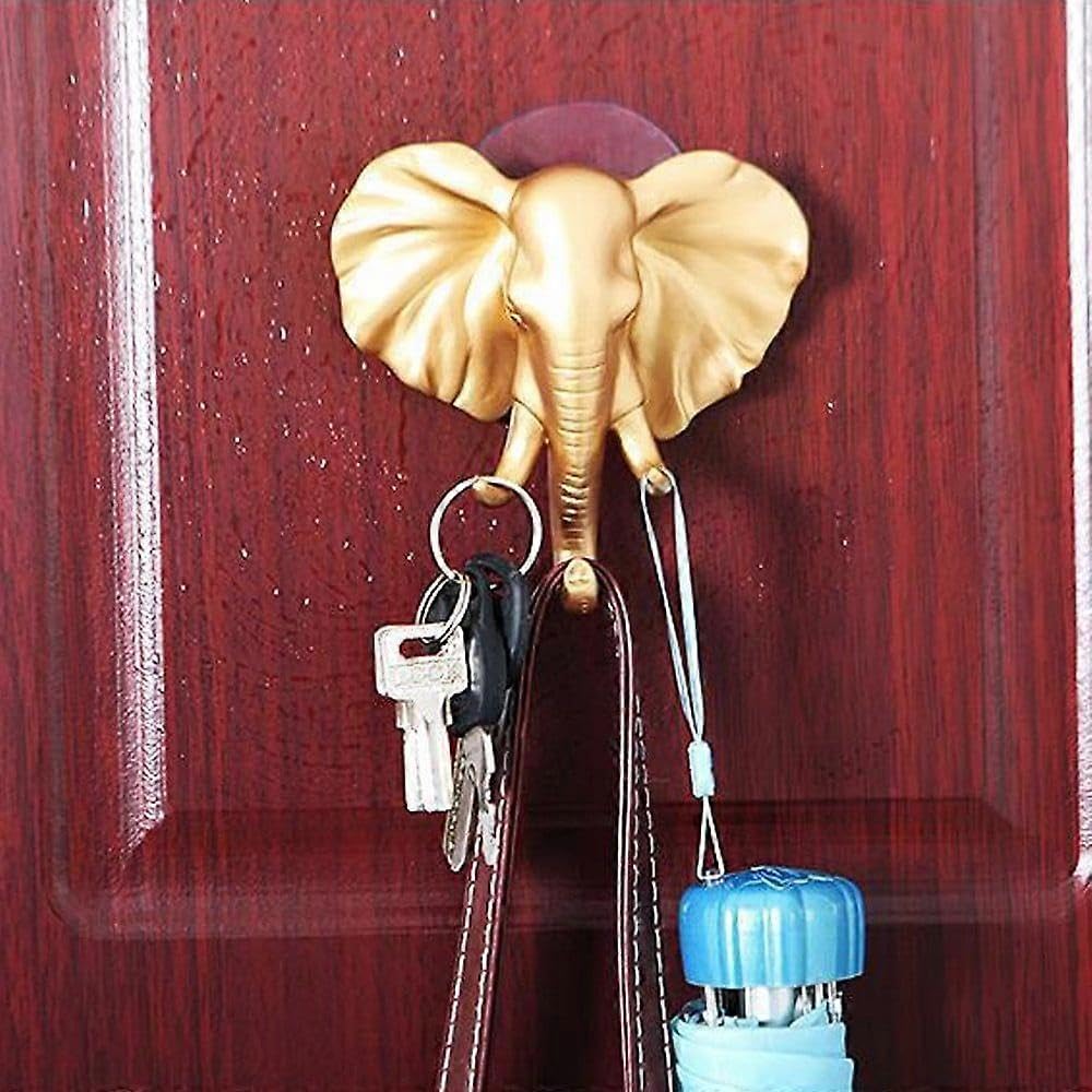 JOYHAPPST Hooks Lovely Elephant Head Self Adhesive Wall Door Hook Hanger Bag Keys Sticky