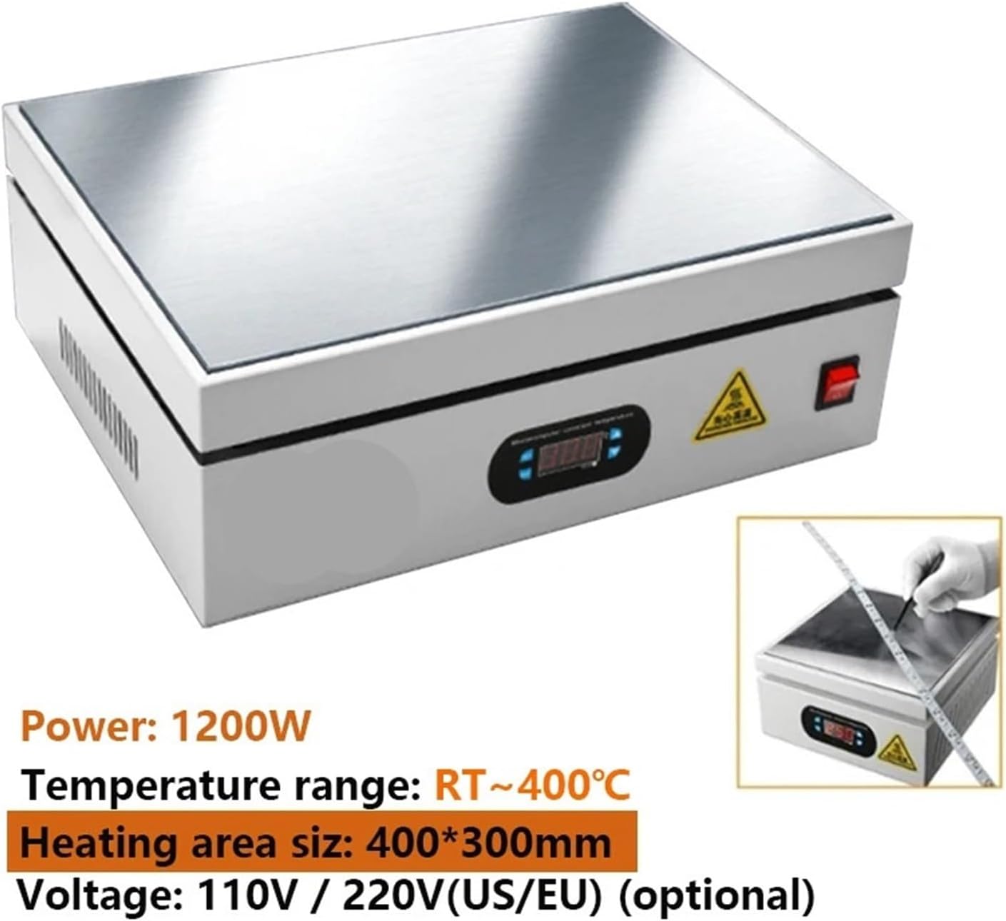 300 * 400mm Heating Station Electronic Hot Plate Table Preheating Platform 0~400 ℃ For BGA PCB SMD Phone LCD Touch Screen Repair