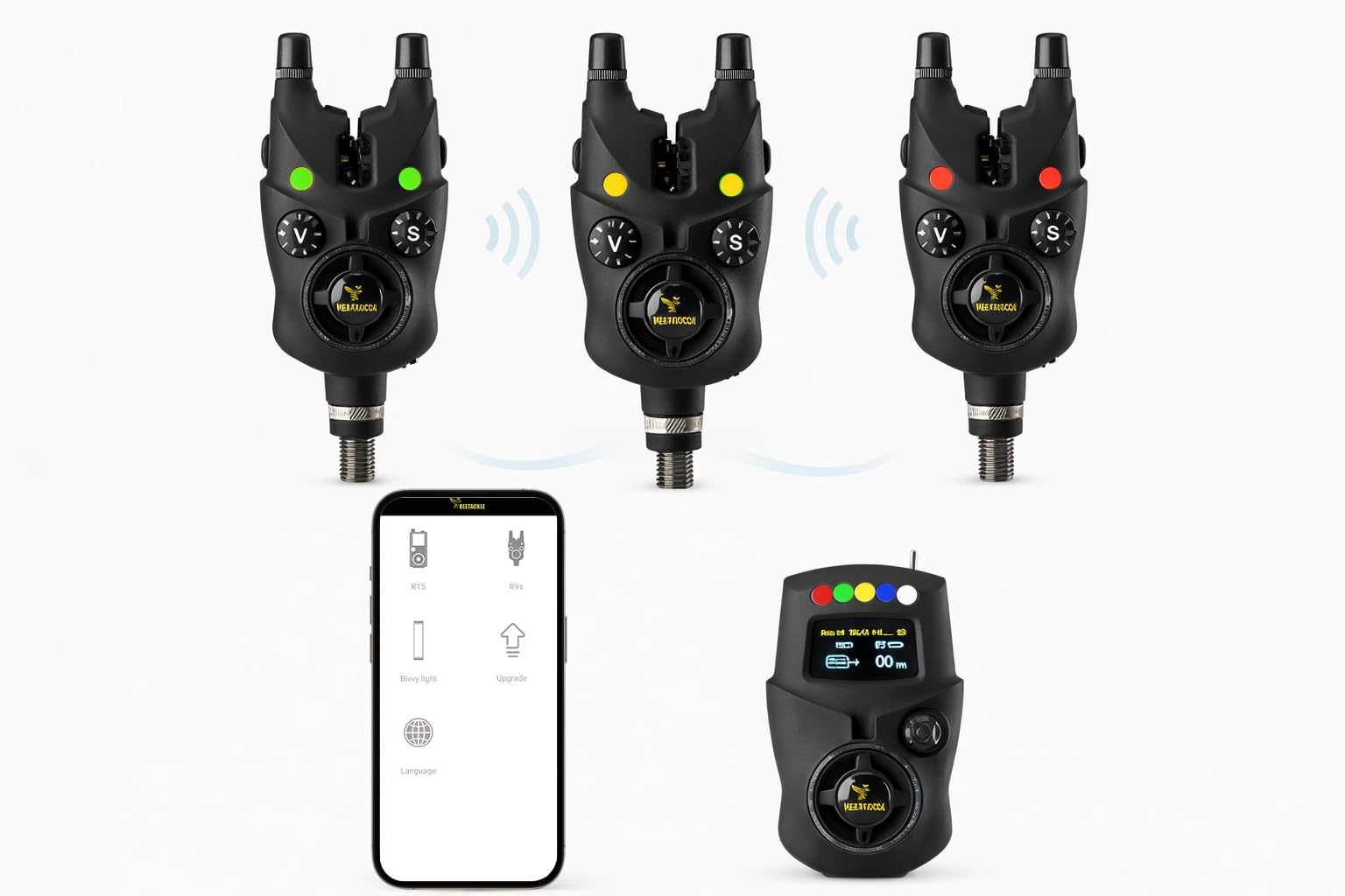 BEETACKLE NK9S Bite Alarm 3 rod for Carp Fishing