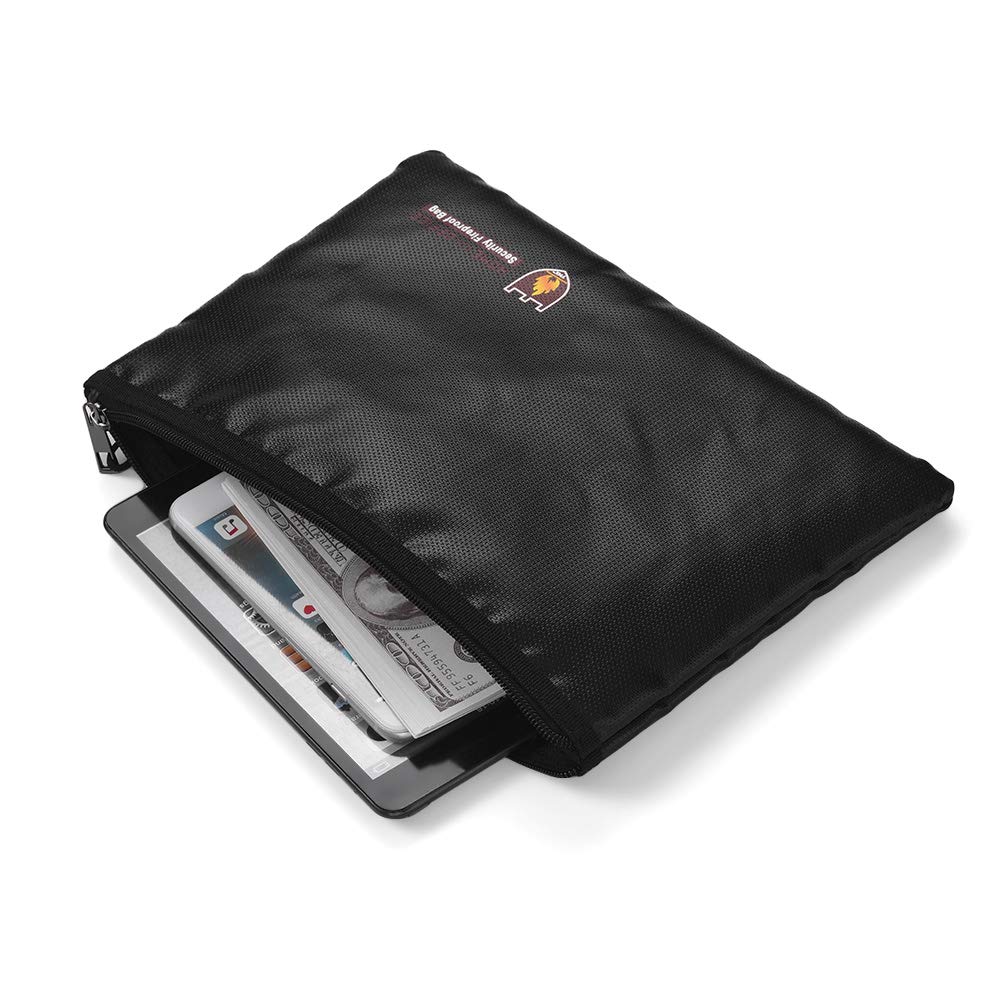 Sac à Documents Ignifugé A4 Résistant Au Feu Et à L'Eau - Protection Ultime Pour Ordinateur, Batterie Et Objets De Valeur (15×11×3 Inch)