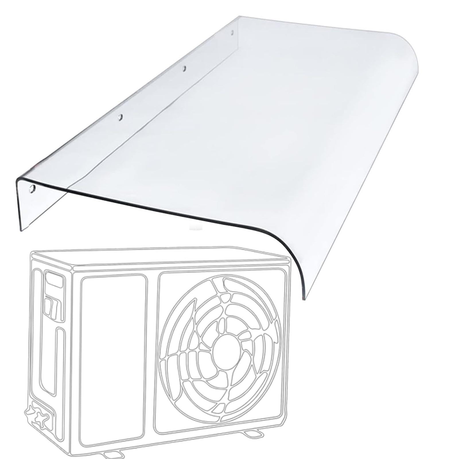CZYZMDD Outdoor Door Canopy 60cm 80cm 100cm 120cm - Clear Polycarbonate Awning for Doors Windows & Verandas Rain Snow Protection Weather-Resistant Shelter