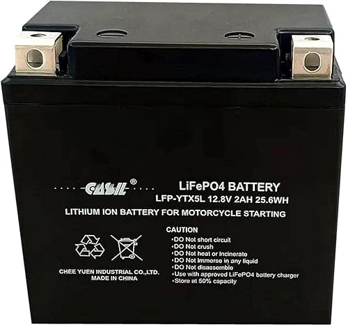 Batería de litio para motocicleta YTX5L-BS LiFePo4 de repuesto para Honda 150CC CRF150F 06-16