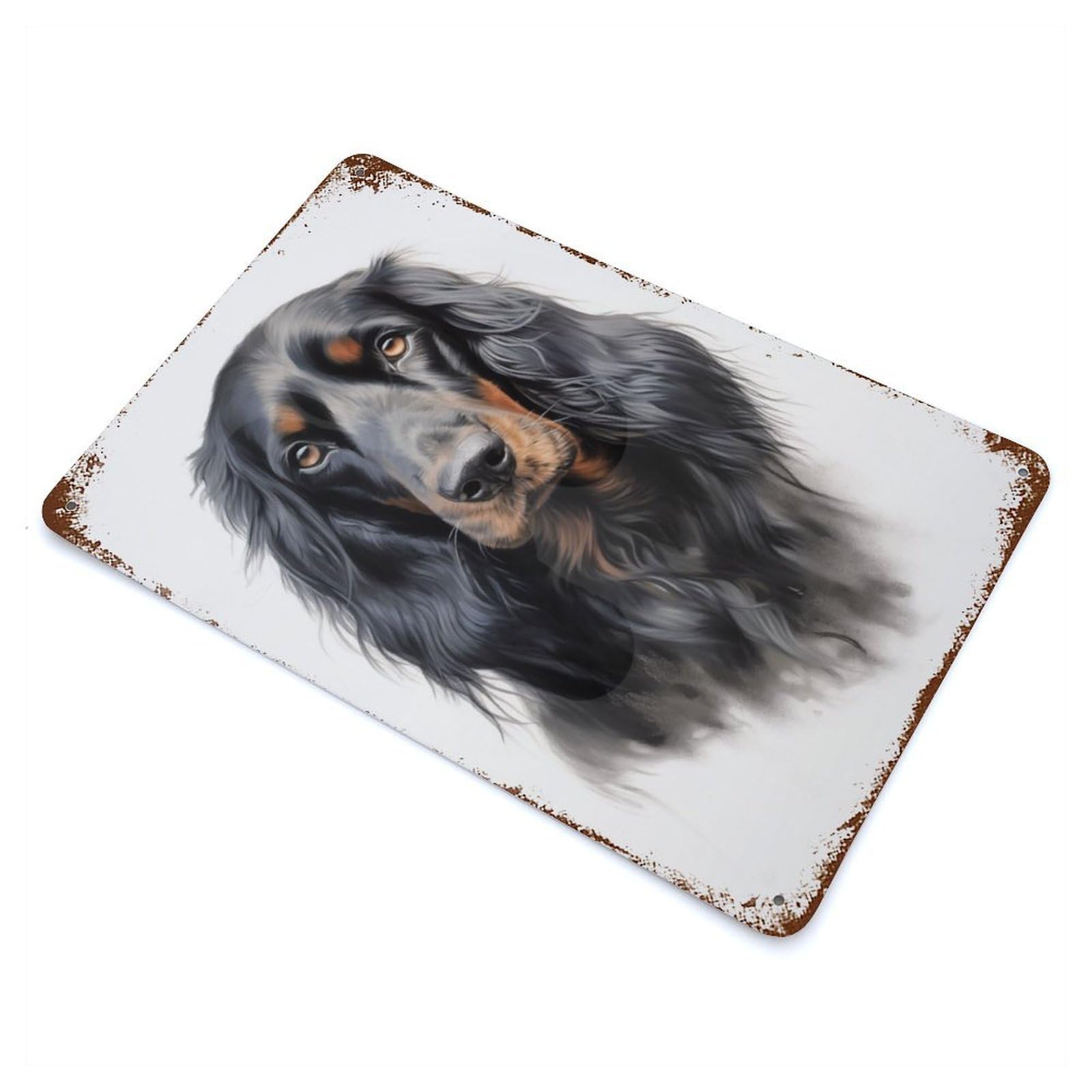 Garage Style Gordon Setter Dog Vintage Rust Metal Sign 11.8"x7.9", Rustic Home Decor for Bar And Workshop