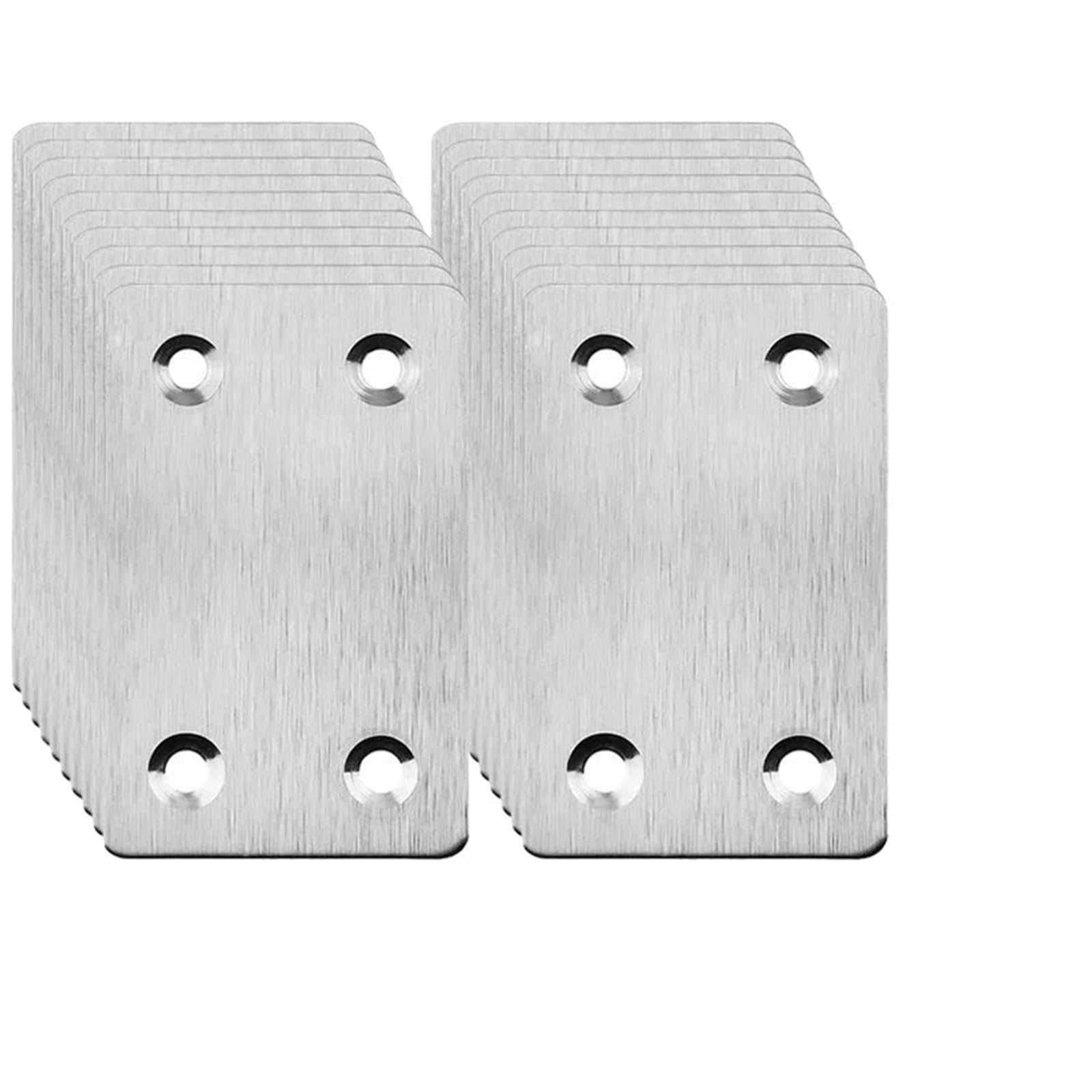 Stainless Steel Flat Bracket Stainless Steel Right Angle Corner Brackets Furniture Repair Shelves Cbinets Mending Plates Fixing Brace for Timber Fixing(20 Sets)