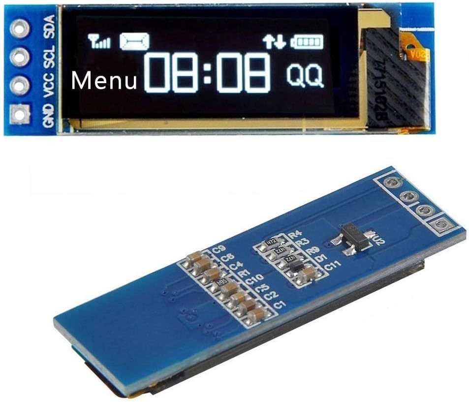 DollaTek 2 шт. Модуль дисплея I2C OLED 0 91 дюйма контроллер экрана I2C OLED питание постоянного тока 3 3 В 5 В для Arduino белый шрифт