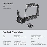 Vista 8 de SmallRig Kit de jaula con abrazadera de cable para Sony Alpha 7R VAlpha 7 IVAlpha 7S III, jaula de cámara con múltiples puntos de montaje