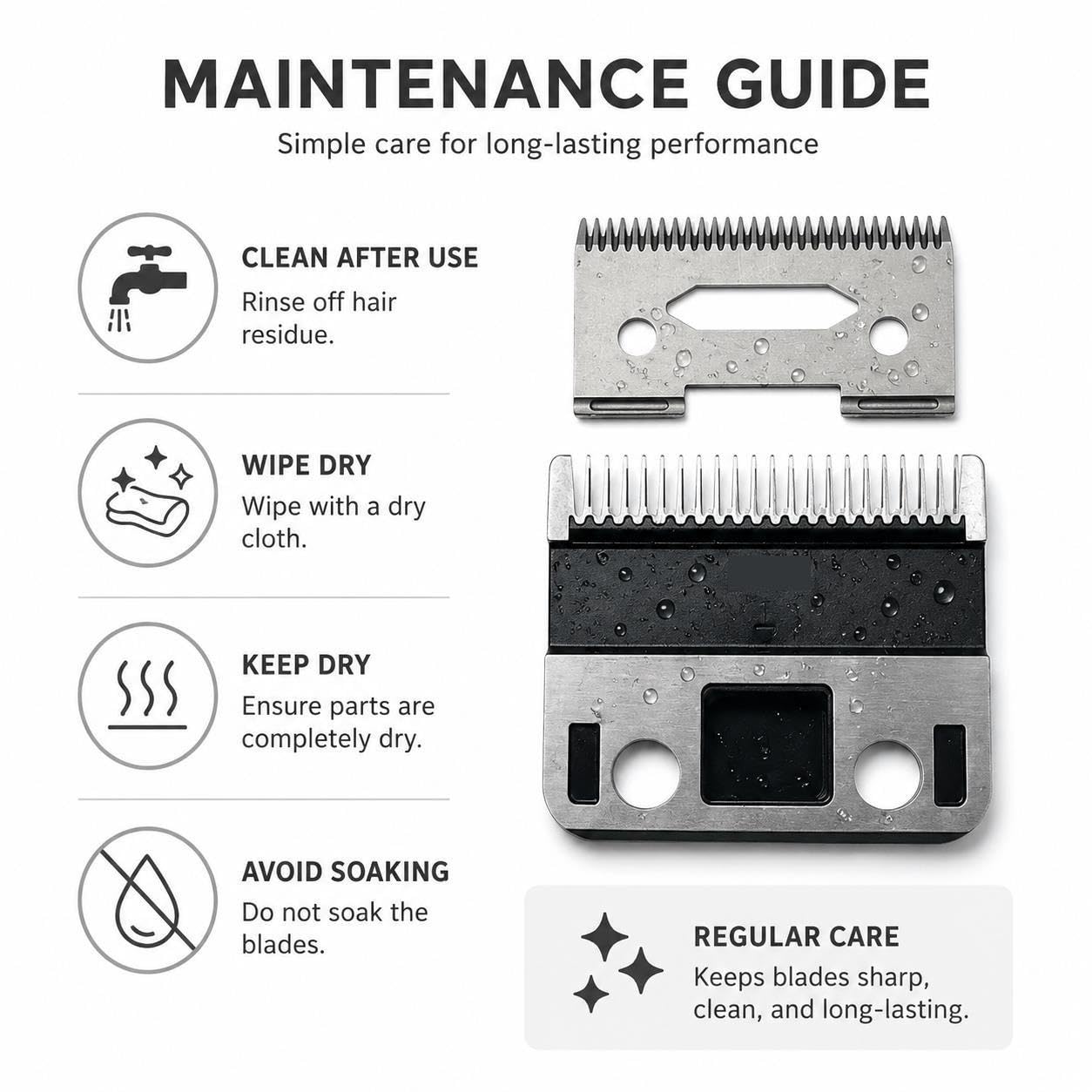 Lame de Tondeuse en Acier Compatible avec Madeshow M10 M5 M8f M6 M11 M5f