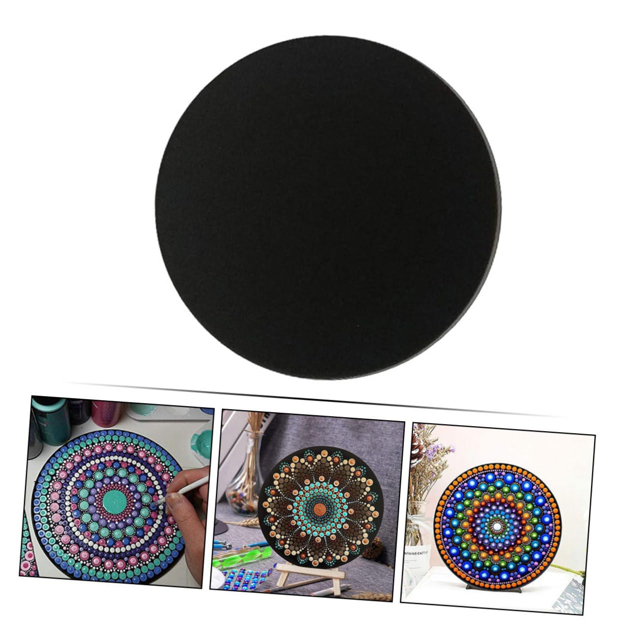 Lurrose 40stücke Mandala Zeichentafeln Runde Malpappe Für Mandala Dot Painting Vielseitig Einsetzbar Für Wasserfarben Für Kreative Kunstprojekte