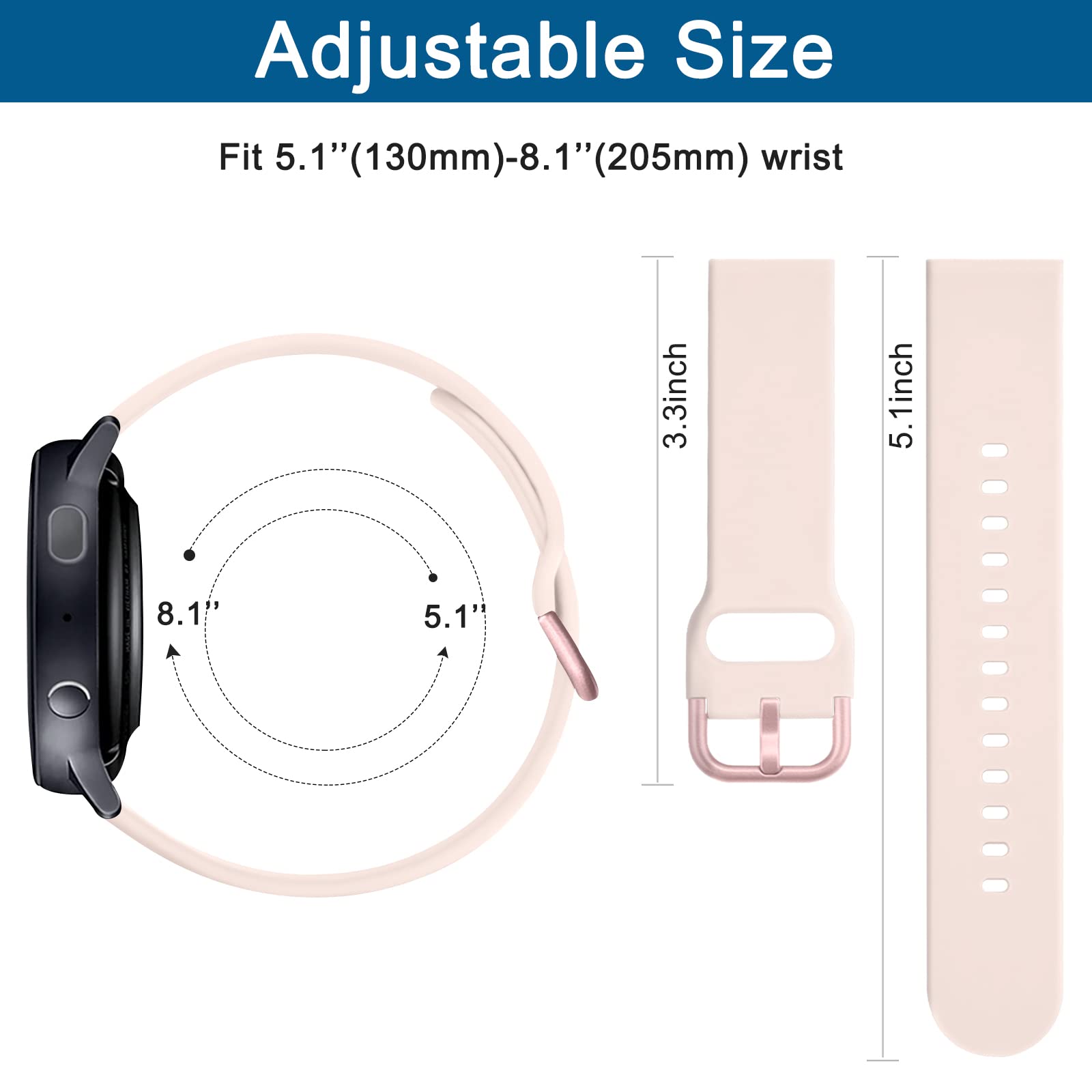 Cinturino Sportivo In Silicone TopTen 20mm Per Amazfit GTS 2 / 2e / 2 Mini / Bip - Comodo, Regolabile, Vari Colori