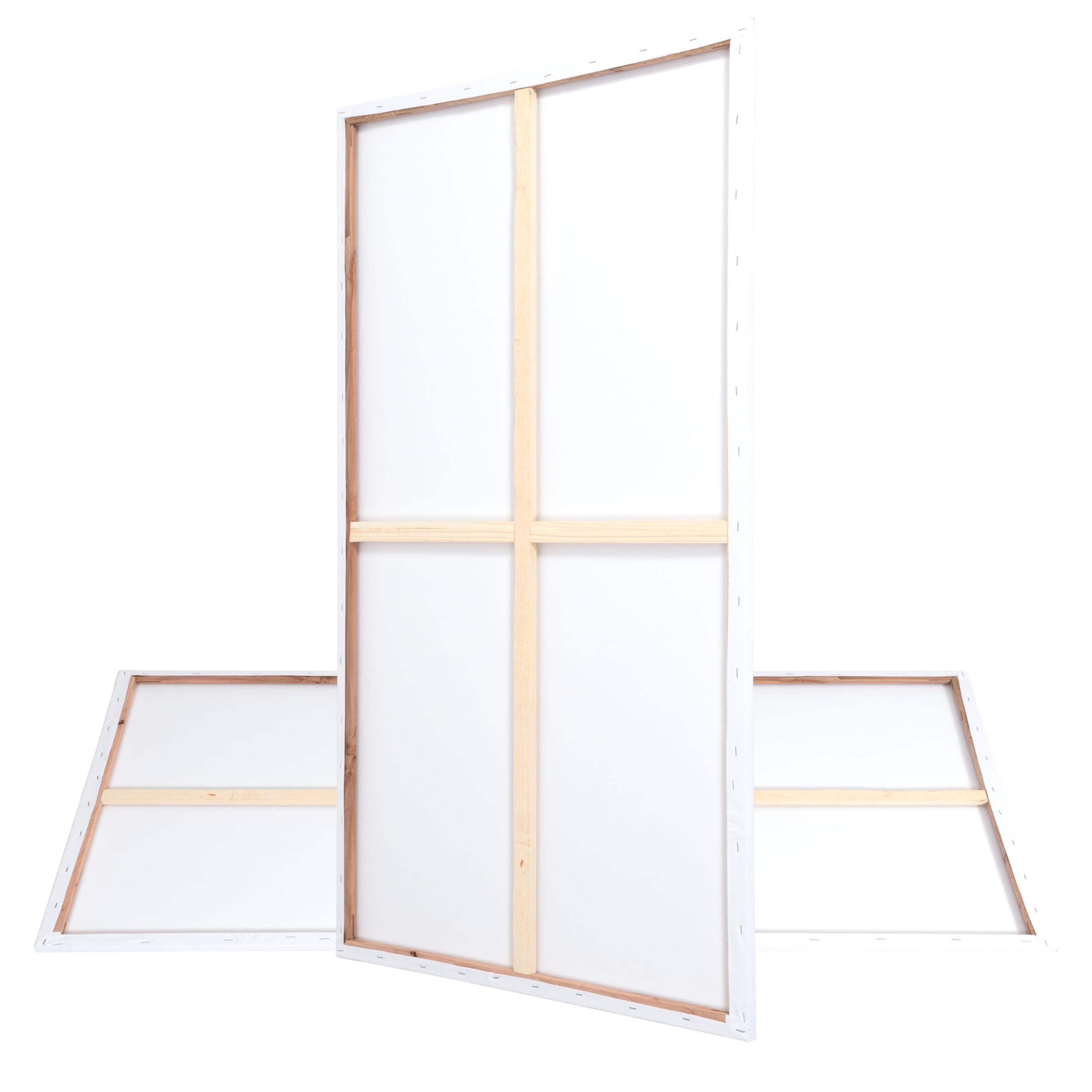2x ART-STAR KEILRAHMEN 70x120cm | Leinwände auf Keilrahmen 70 x 120 cm | 100% Baumwolltuch ±280gsm zweifach grundiert, malfertige bespannte Keilrahmen mit Leinwand