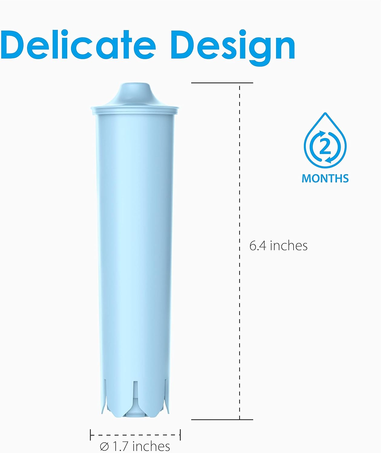 Waterdrop Coffee Filter, Replacement for Jura® Filter Clearyl/Claris Blue Capresso® Clearyl Coffee Machine Water Filter, 6 Packs