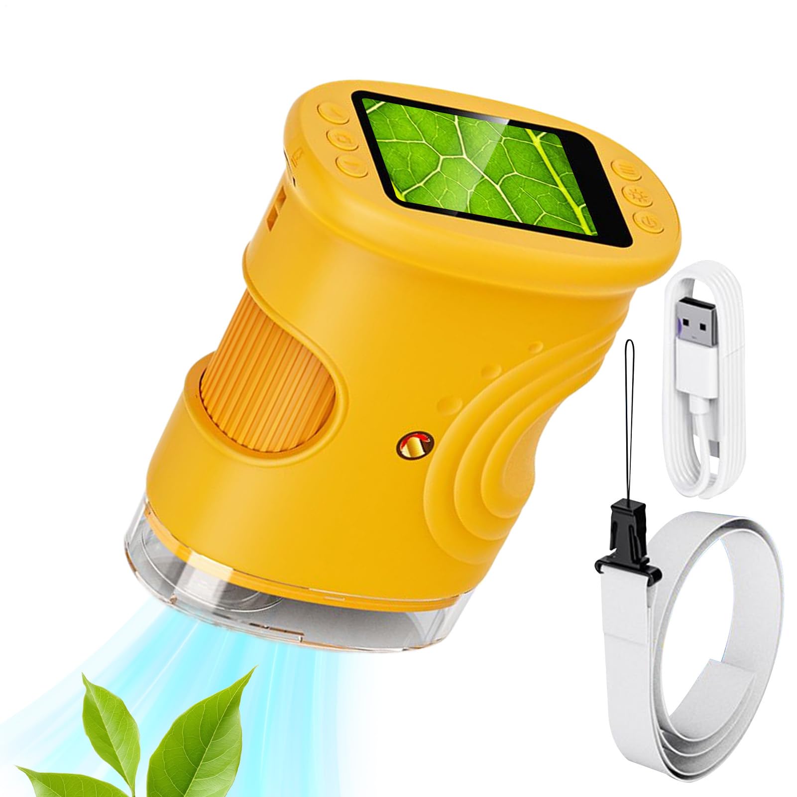 Microscopio Digitale per Bambini Giocattoli Scientifici Educativi | Microscopio Digitale Manuale con Schermo 5 cm per Casa Scuola Natura Ragazzi Ragazze