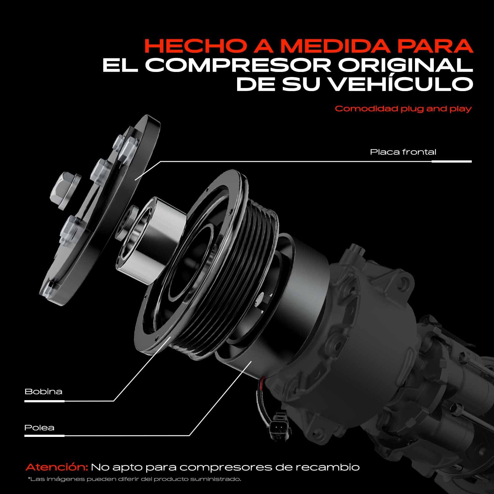 Frankberg Compresor Magnético AC Compatible con A4 Avant 8E5 1.9 TDI A4 8E2 1.9 TDI A6 Avant 4B5 4B6 1.9 TDI A4 Avant 8E5 1.9 TDI q.u.a.t.t.r.o A6 4B2 4B4 1.9 TDI 8E0260805AB,8E0260805D