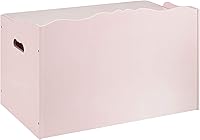 Vista 5 de Yaxa Basics Caja de juguetes para niños, baúl organizador de madera, rosa, 30 x 18 x 19 pulgadas