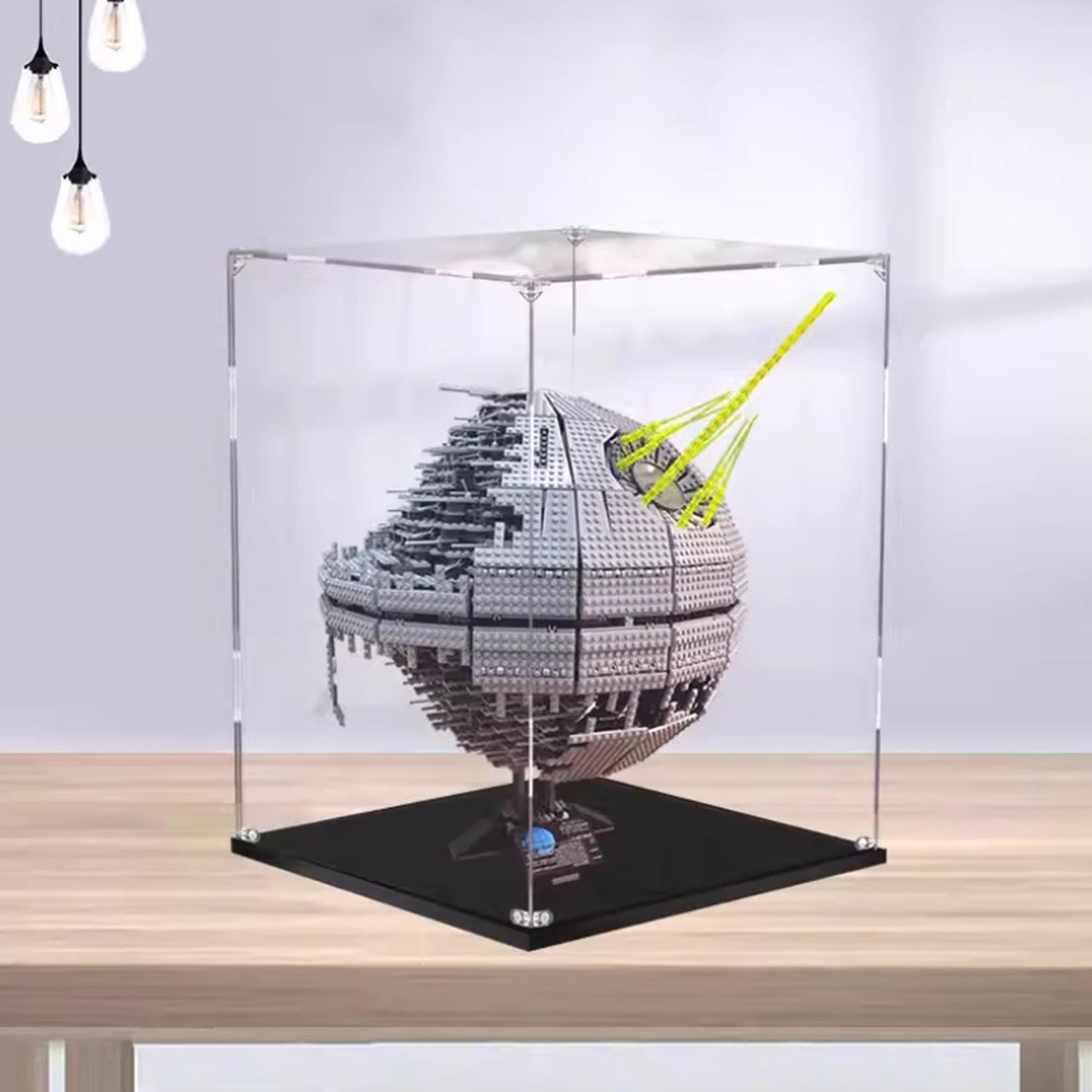Akrylowe etui do Lego 10143, pyłoszczelne pudełko ekspozycyjne kompatybilne z Lego Death Star 2, prezentacja modelu prezent (3 mm)