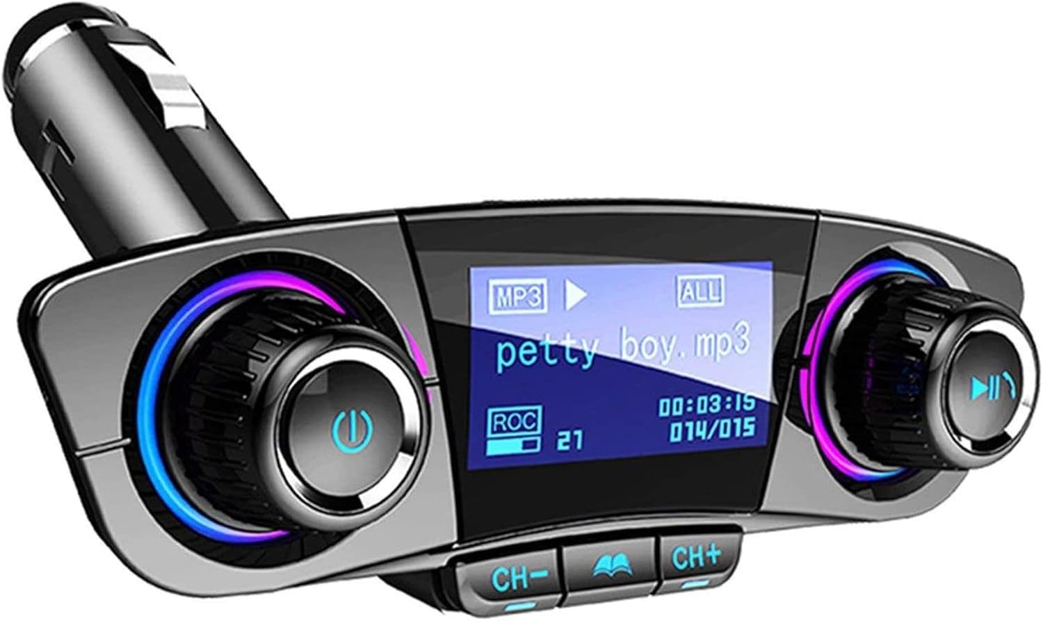 Fmトランスミッター ブルートゥース 車載用 Bluetoothレシーバー 音楽 ハンズフリー通話 無線 Usb充電ポート Iphone