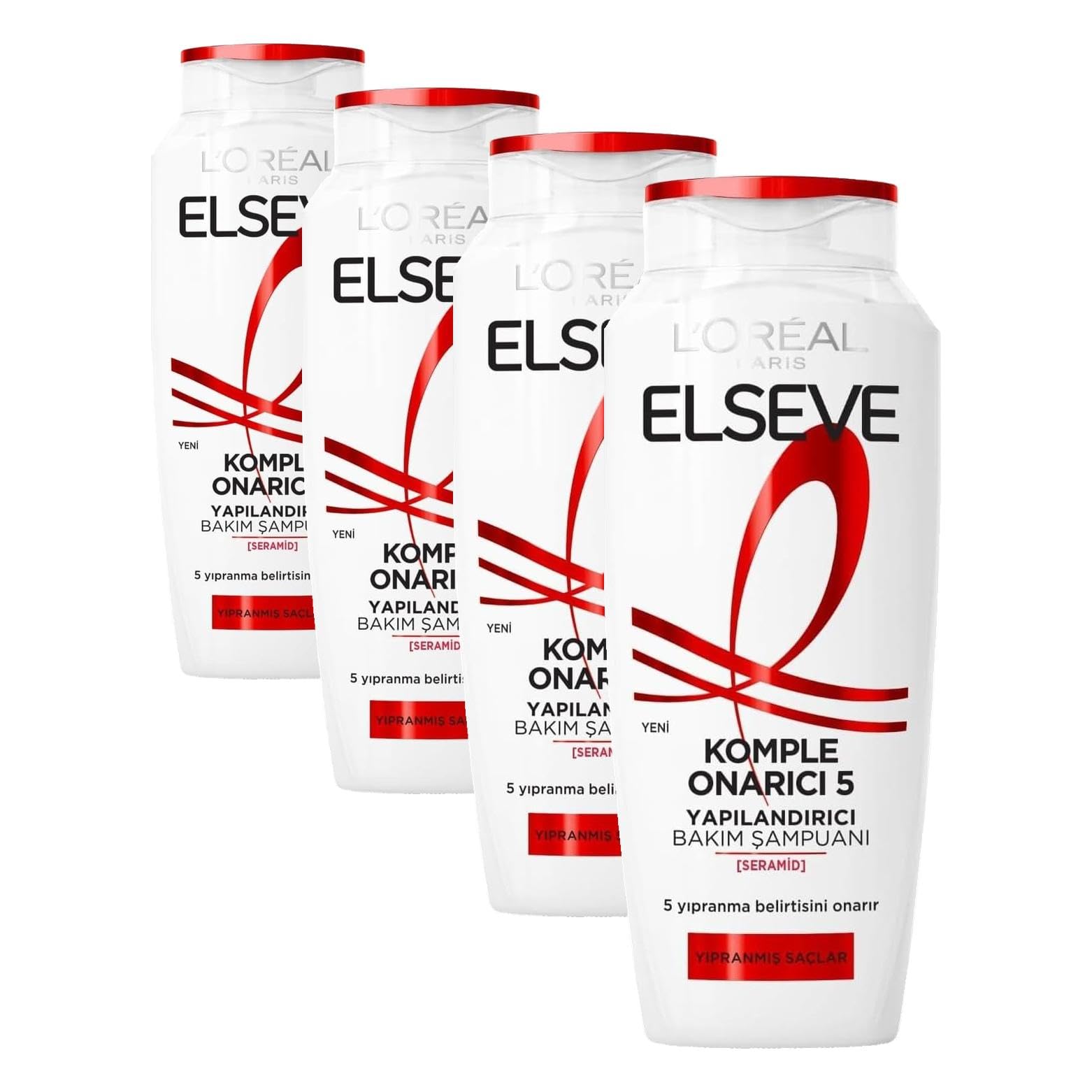 L'Oreal Paris Elseve Komple Onarıcı 5 Yapılandırıcı Bakım Şampuanı 400 ml (4 paketi)
