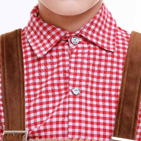 Cosharo German Costume Boy Oktoberfest Outfit Kids German Bavarian Dirndl Beer Costume German Lederhosen For Kids #TOP4