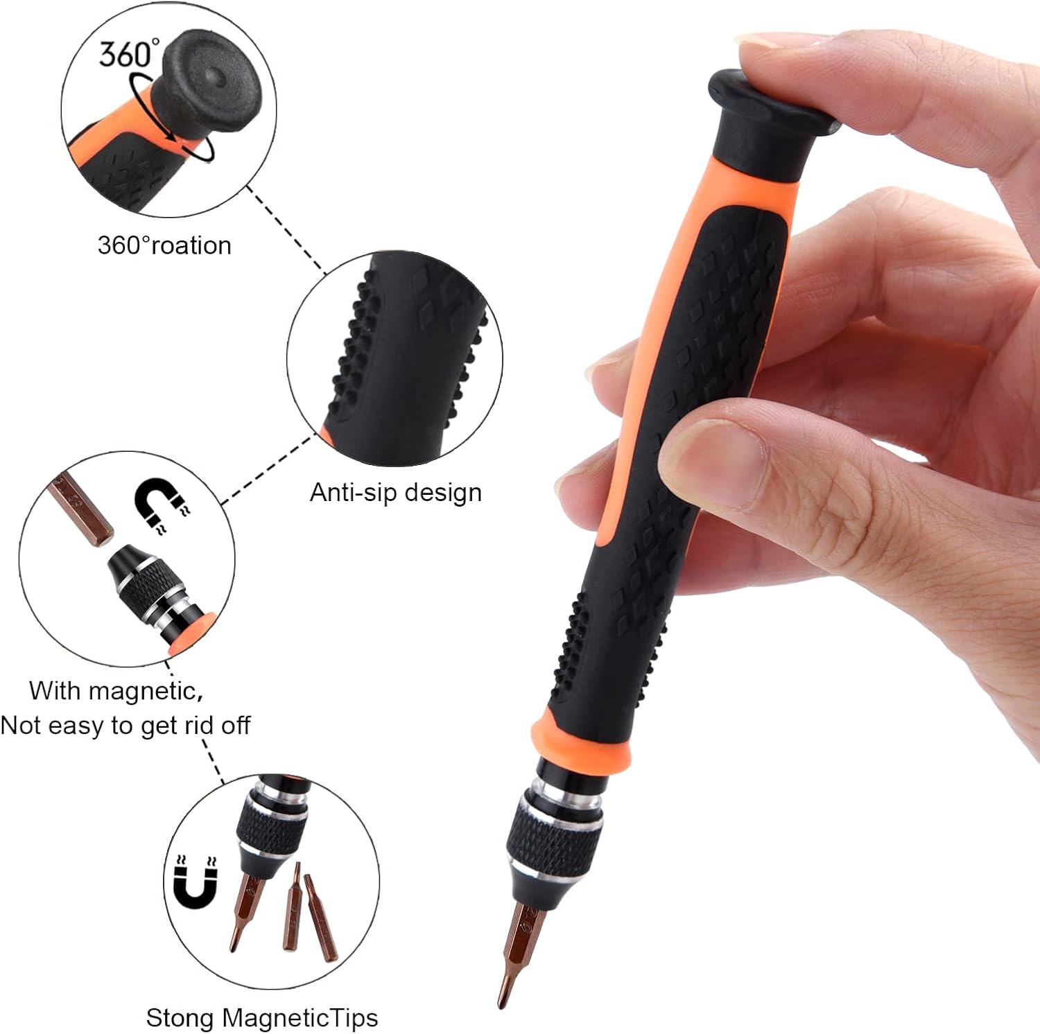 ASTARON 17 in 1 Screwdriver Set for MacBook, Repair Tool Kit with T3 T4 T5 T6 T8 P2 P5 PH000 Ph00 Y00 Magnetic Torx Bit & Opening Tool for Laptop, Macbook Air and Pro, Xbox, PS4