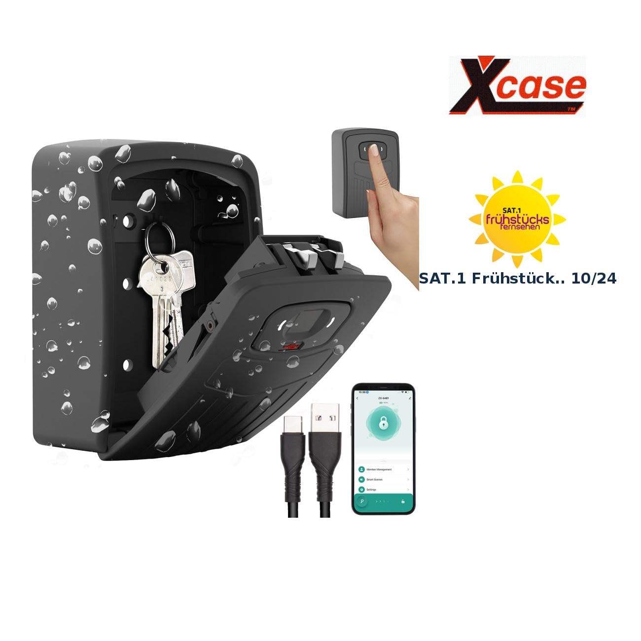 Boîte à clés connectée avec empreinte digitale [Xcase]