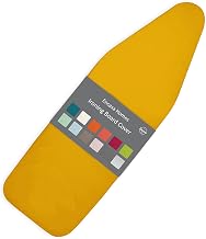 Encasa Homes Replacement Ironing Board Cover with Extra Thick Pad, Plain Colors, Elasticated, (Fits Standard Large Boards of 15 x 54 inch) Heat Reflective, Scorch Resistant, Heavy Duty - Mango