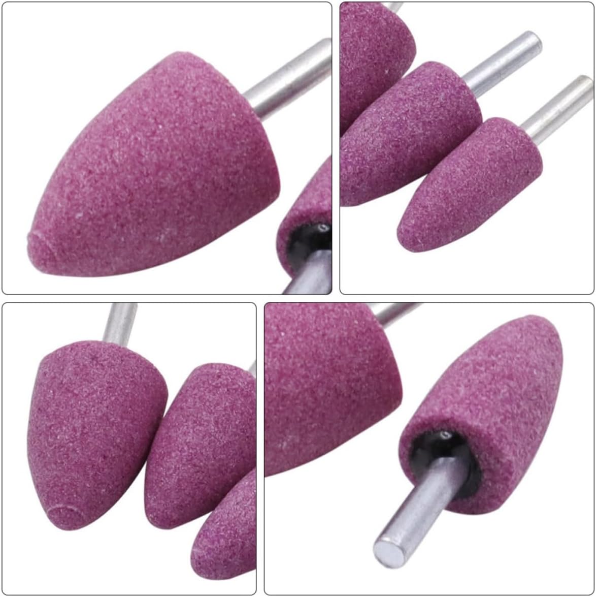 Red Corundum Small Grinding Heads 8pcs for Metal Burr Cleaning