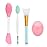Silicone Face Scrubber, 1pcs Exfoliating Lip Brush, 1pcs Cleansing Brush,2pcs Face Mask Exfoliator Blackhead Skin Care Tool
