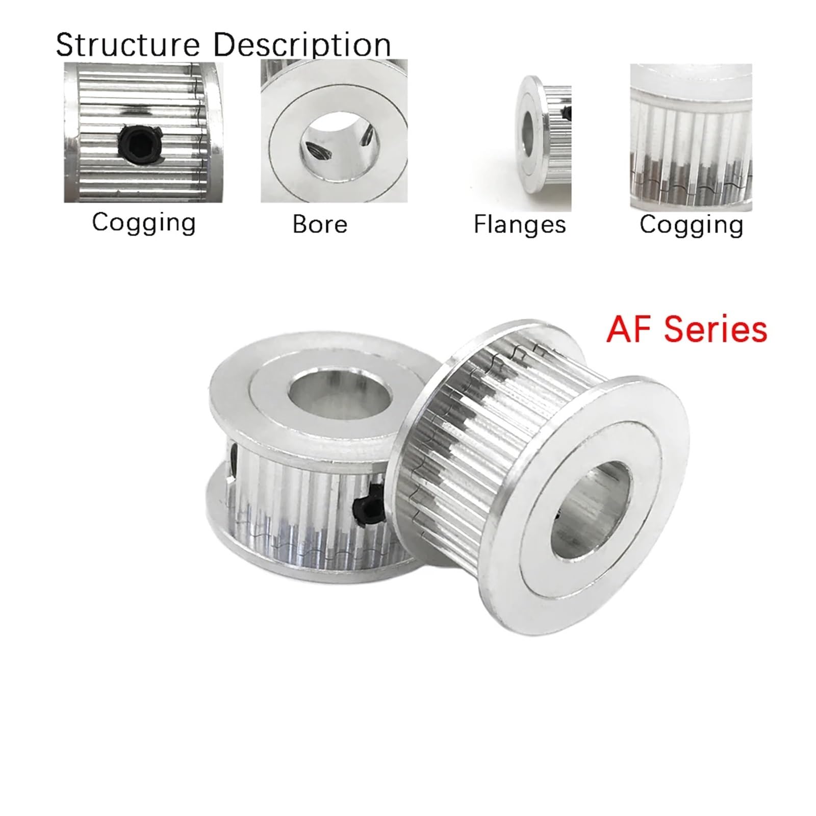 1 pièces 40 dents incurvées HTD3M engrenage synchrone AF poulie de renvoi largeur 6/10/15/20mm ouverture 5/6~25/28mm adapté for poulie de synchronisation 3M 40T (Size : 7mm, Color : 1pcs-2