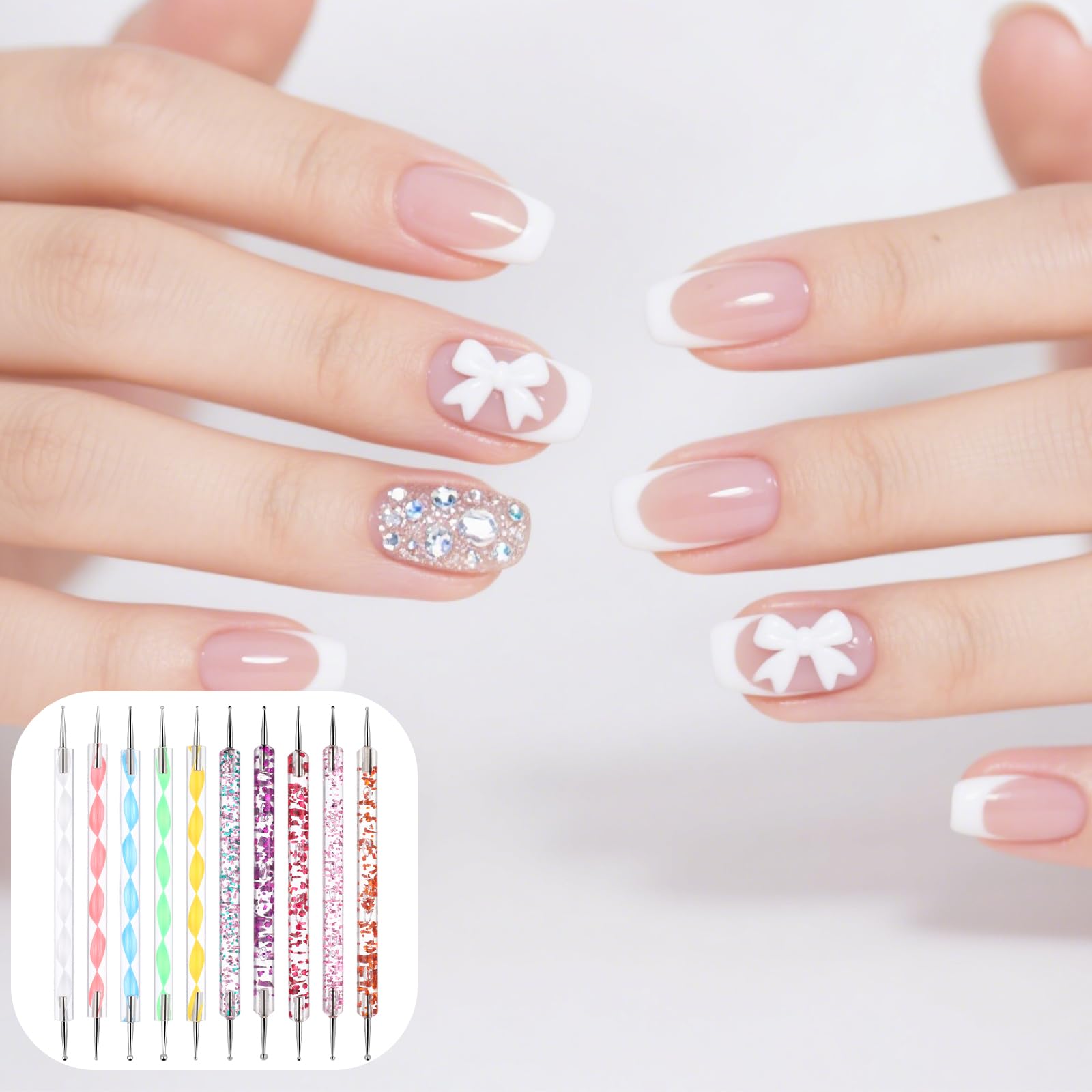Strumenti per punteggiare le unghie, 10 strumenti per punteggiare, kit per nail art, strumenti per goffratura per pittura mandala, penna per punteggiare le unghie, strumenti per nail art