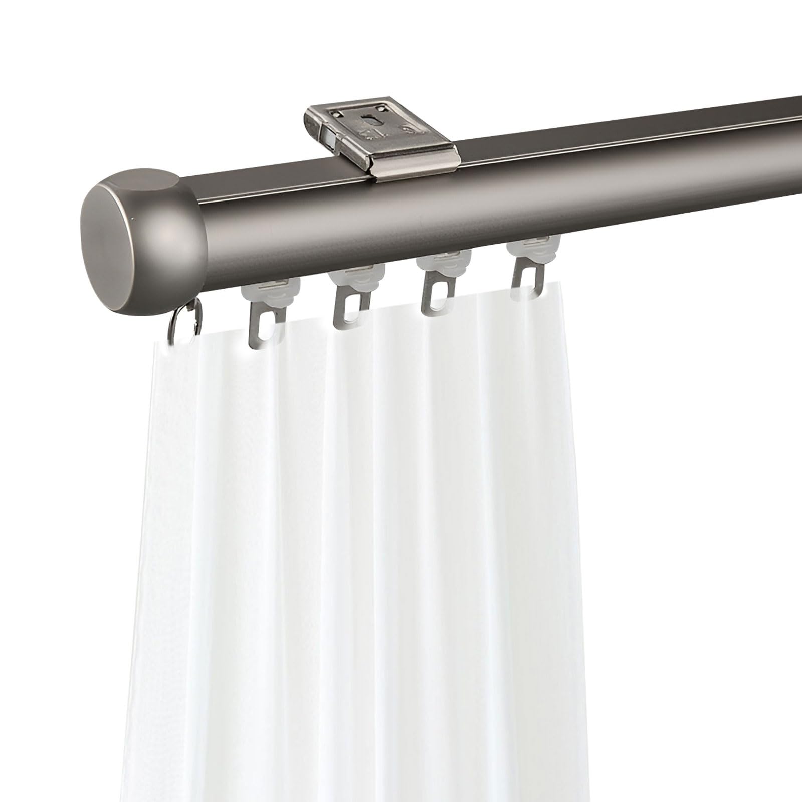 Rail coulissant réglable en aluminium gris pour séparateur de pièce