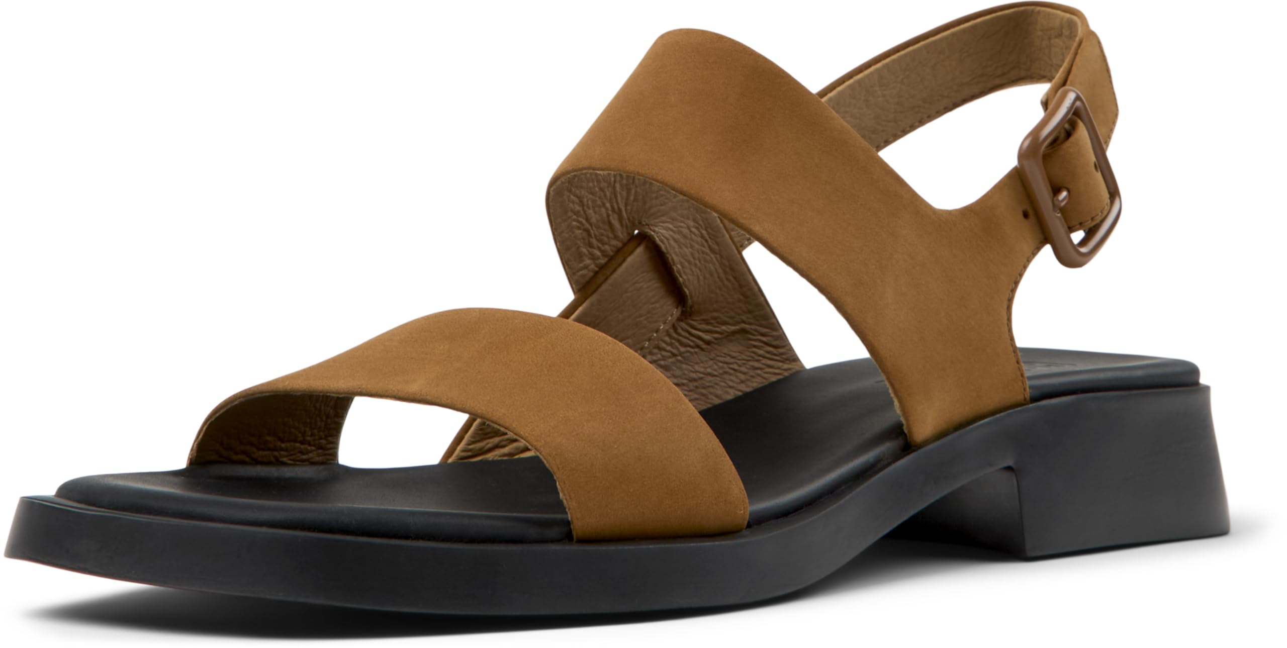 Camper Women's Dana K201486 2-Strap Sandal, Medium Brown 011, 5 UK