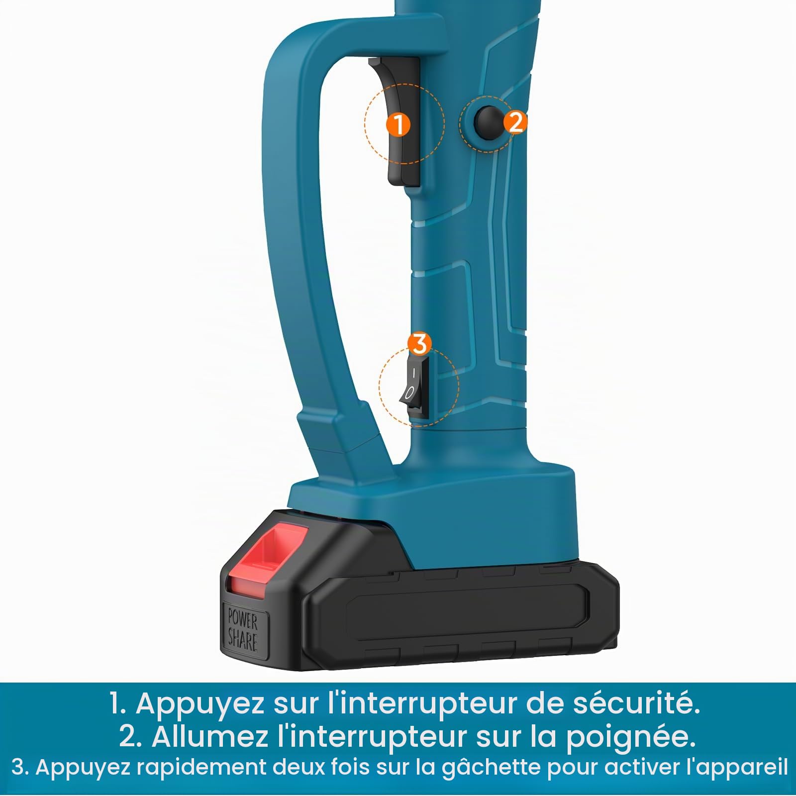 Télescopique pour Taille-Haie,Barre Extensible Compatible avec Tronçonneuses,Sécateur,Taille-Haies et Autres Outils Électriques,Compatible Avec Ma-kita~ 21V,Hauteur De Travail Jusqu'à 4 Mètres (A)