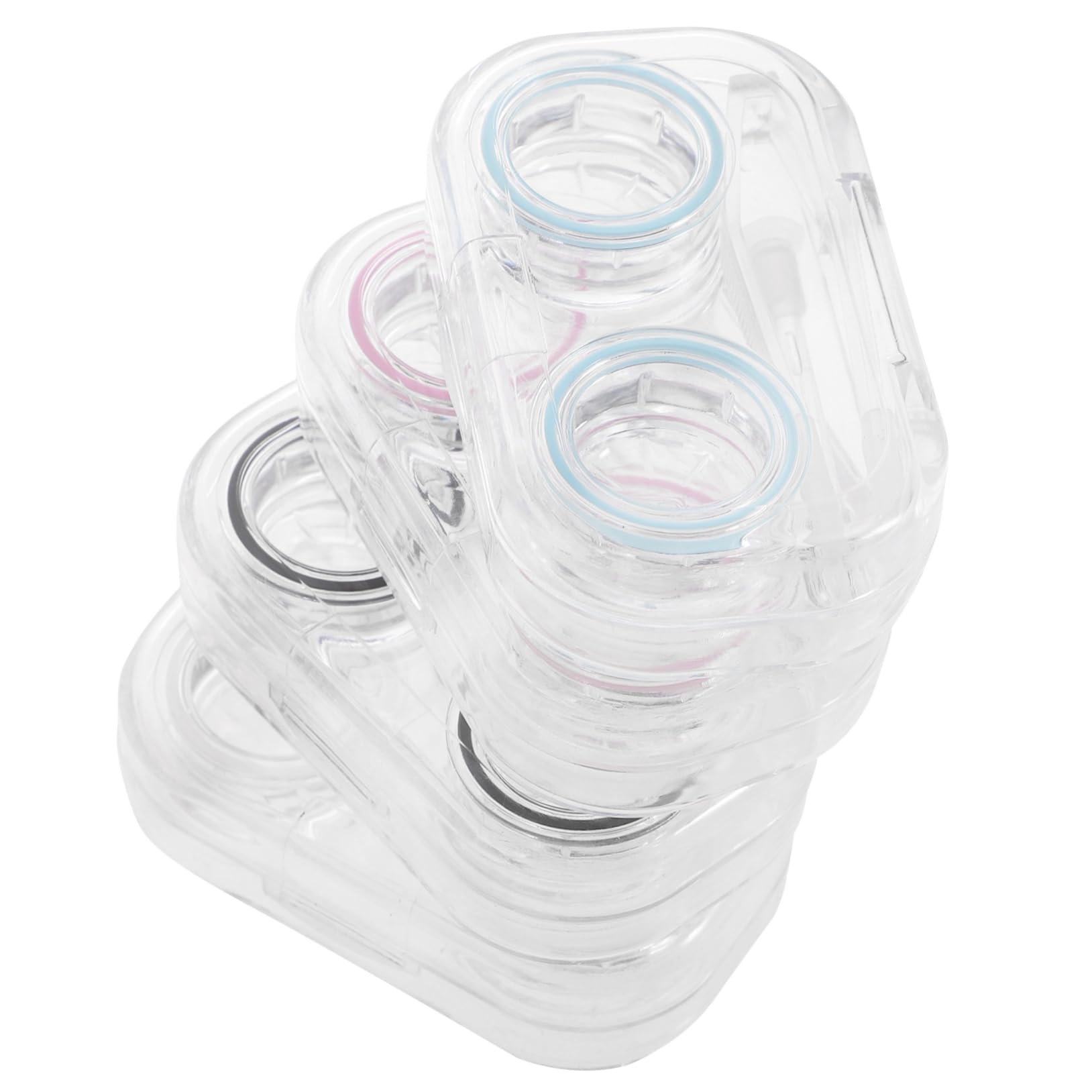 FRCOLOR Caja De 16 Piezas Estuche para Lentes de Estuche lentillas Cajas lentillas Lindos Casos de Caso de de Limpieza Poseedor Titular de la cosmética PD