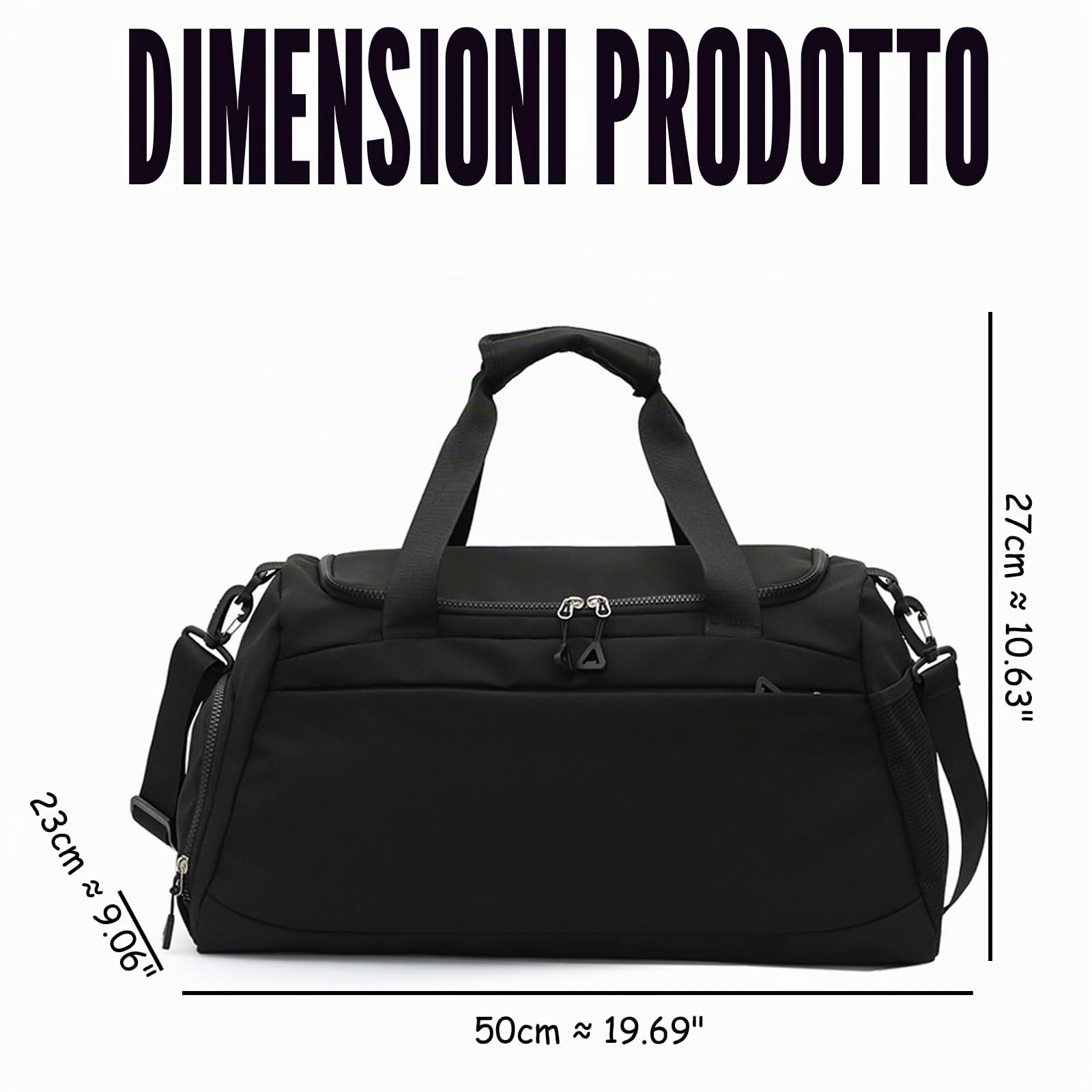 Borsone da palestra per donne e uomini, 31L, borsa da viaggio sportiva con scomparto per scarpe e tasca per capi bagnati, tracolla imbottita per fitness e allenamento, borsa sportiva grande da viaggio