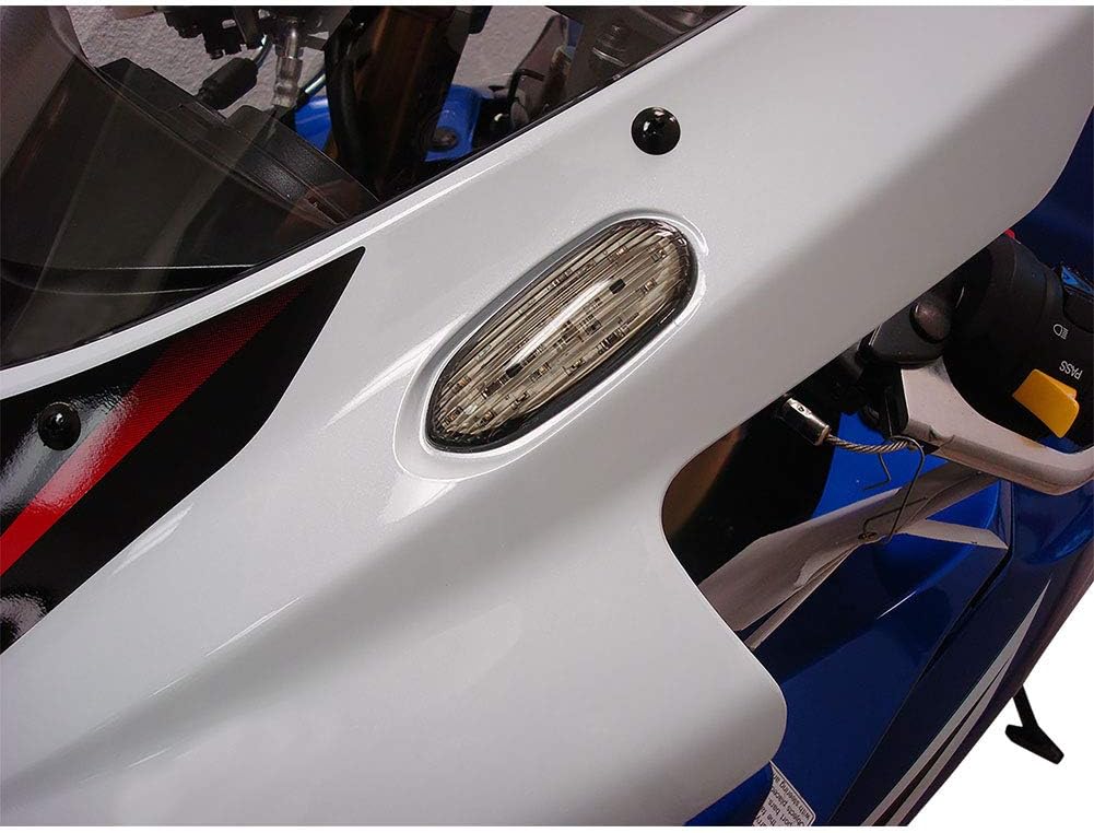 Hotbodies Racing Flushmount Turn Signals Compatible for Suzuki GSX-R1000 2005-2016 - Smoke