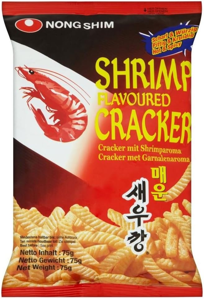 Nong Shim Shrimp Crackers - Hot & Spicy (75g) - Pack of 2