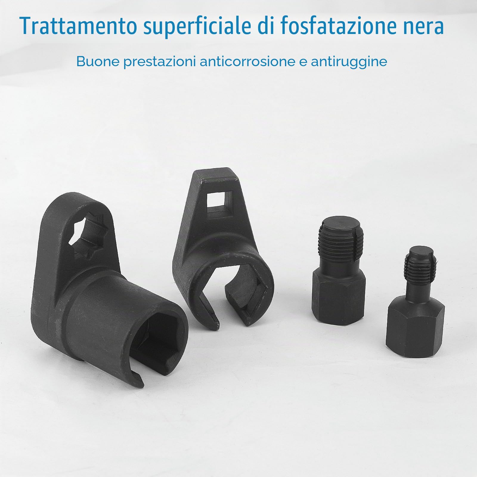 BIGP Set di Dadi per Sensore Lambda, Strumento per Sensore Lambda e Set di Riparazione Filettature, Strumento di Riparazione Auto, Confezione da 5
