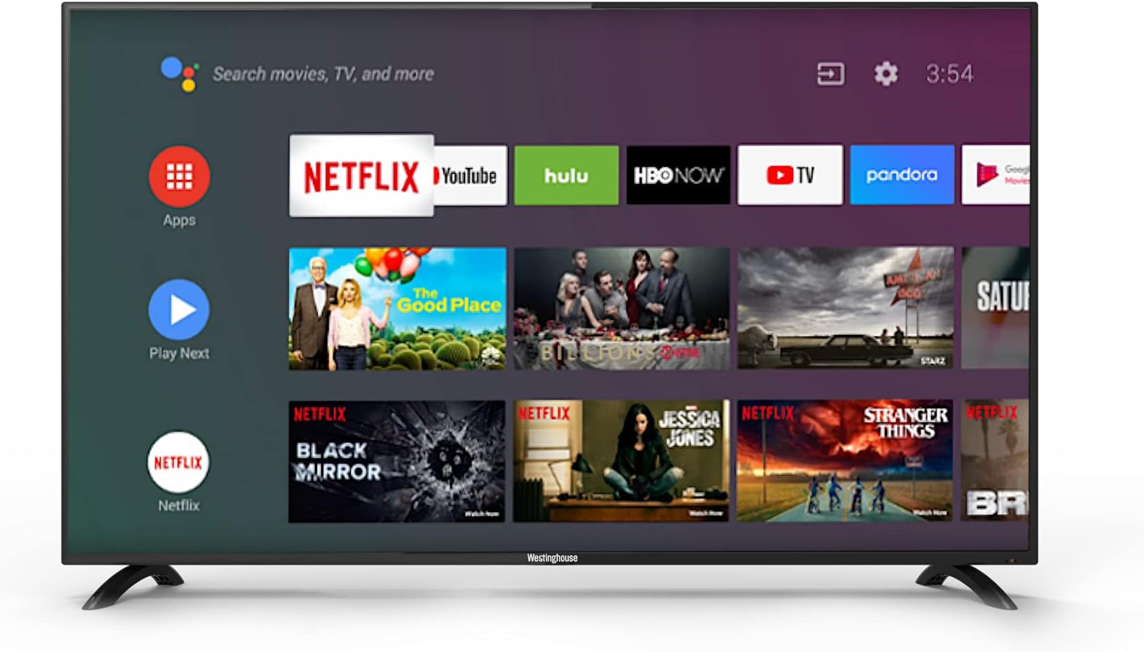 43'' Android Smart TV with Google Assistant, HDMI, USB, WiFi, Bluetooth