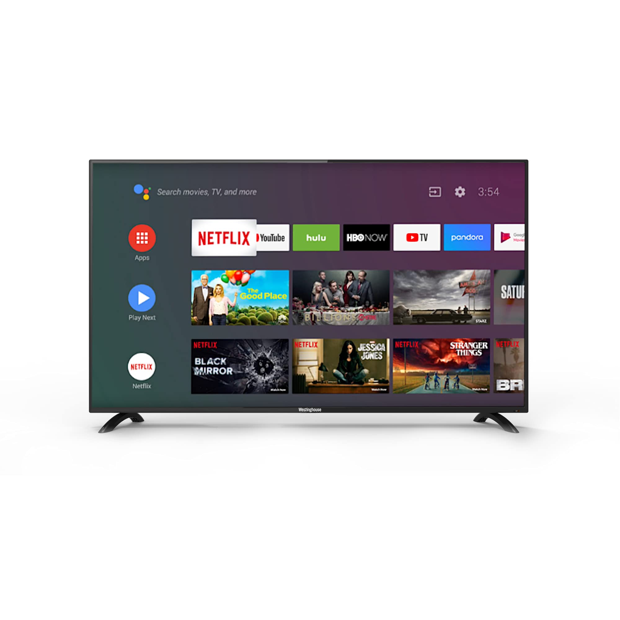 Westinghouse TV 43'' Android Smart TV with Google Assistant, HDMI, USB, WiFi, Bluetooth